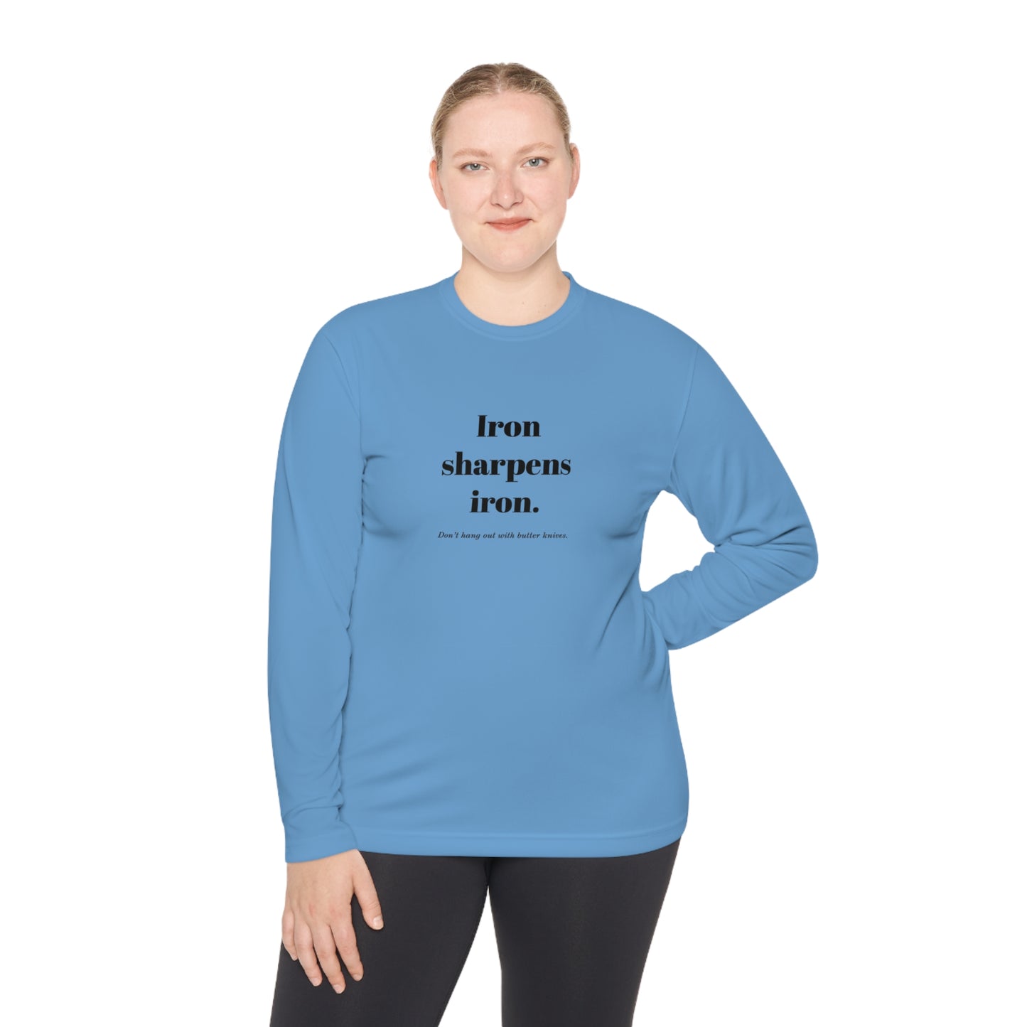 Unisex Lightweight Long Sleeve Tee - Iron Sharpens Iron