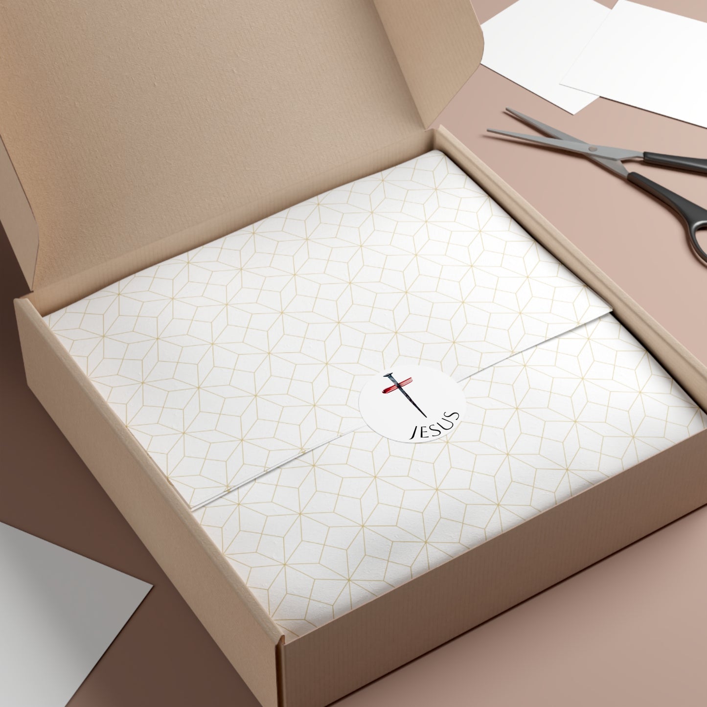 Round Vinyl Stickers - Jesus