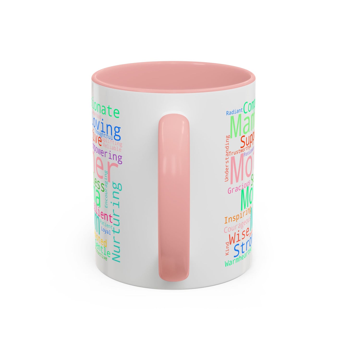 “Mom in Every Word” Color Accent Mug – Perfect Gift for Mother’s Day, Birthday & More