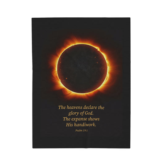Velveteen Plush Blanket - The Heavens Declare the Glory of God