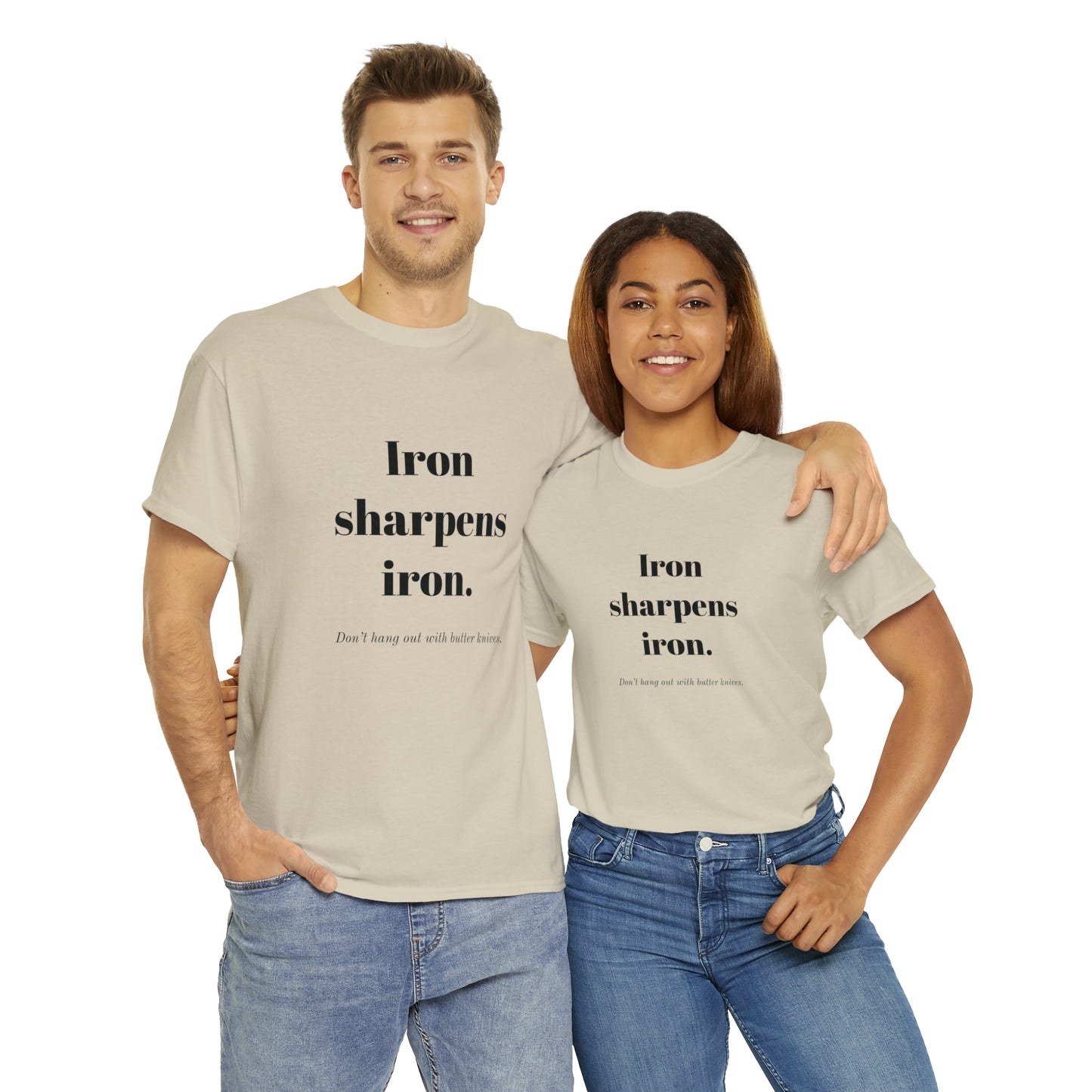 Unisex Heavy Cotton Tee - Iron Sharpens Iron.