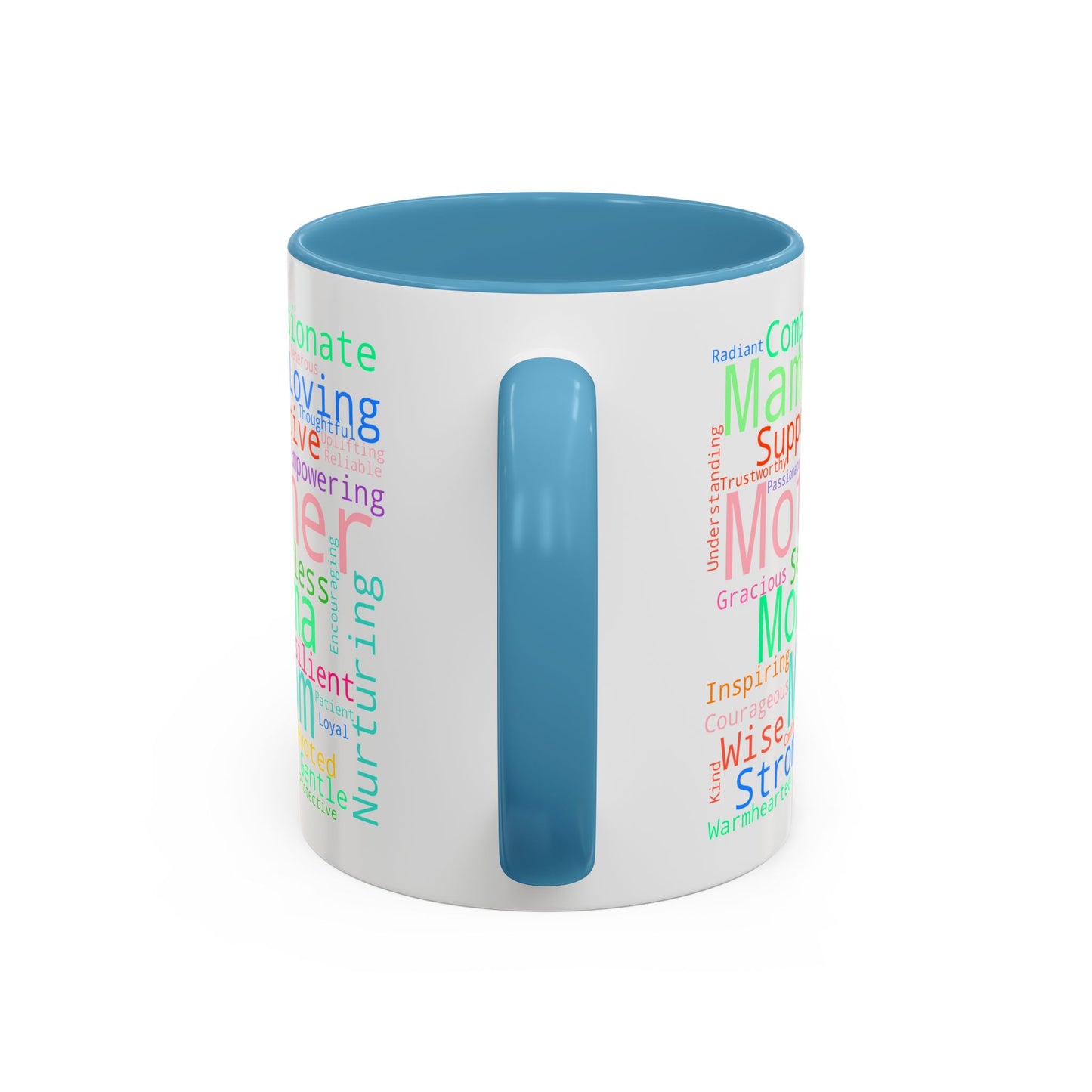 “Mom in Every Word” Color Accent Mug – Perfect Gift for Mother’s Day, Birthday & More