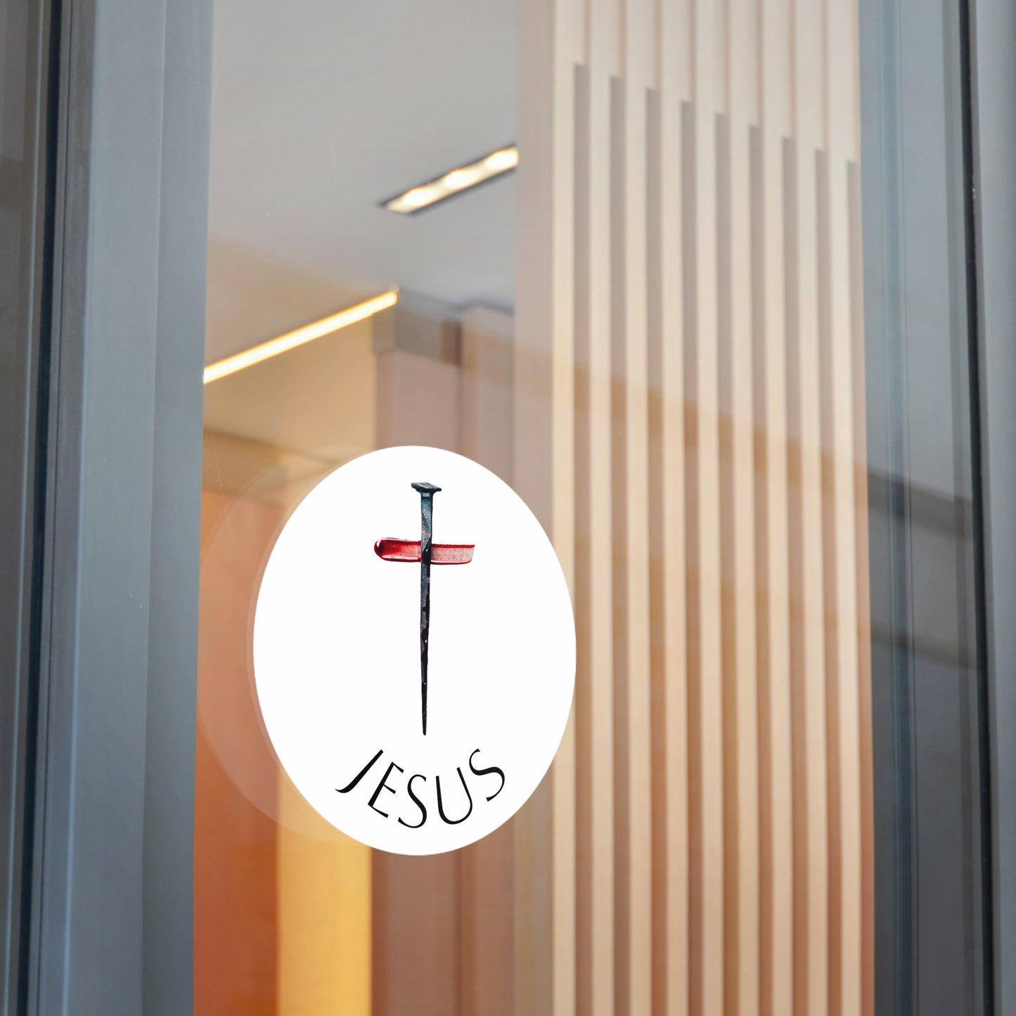 Round Vinyl Stickers - Jesus