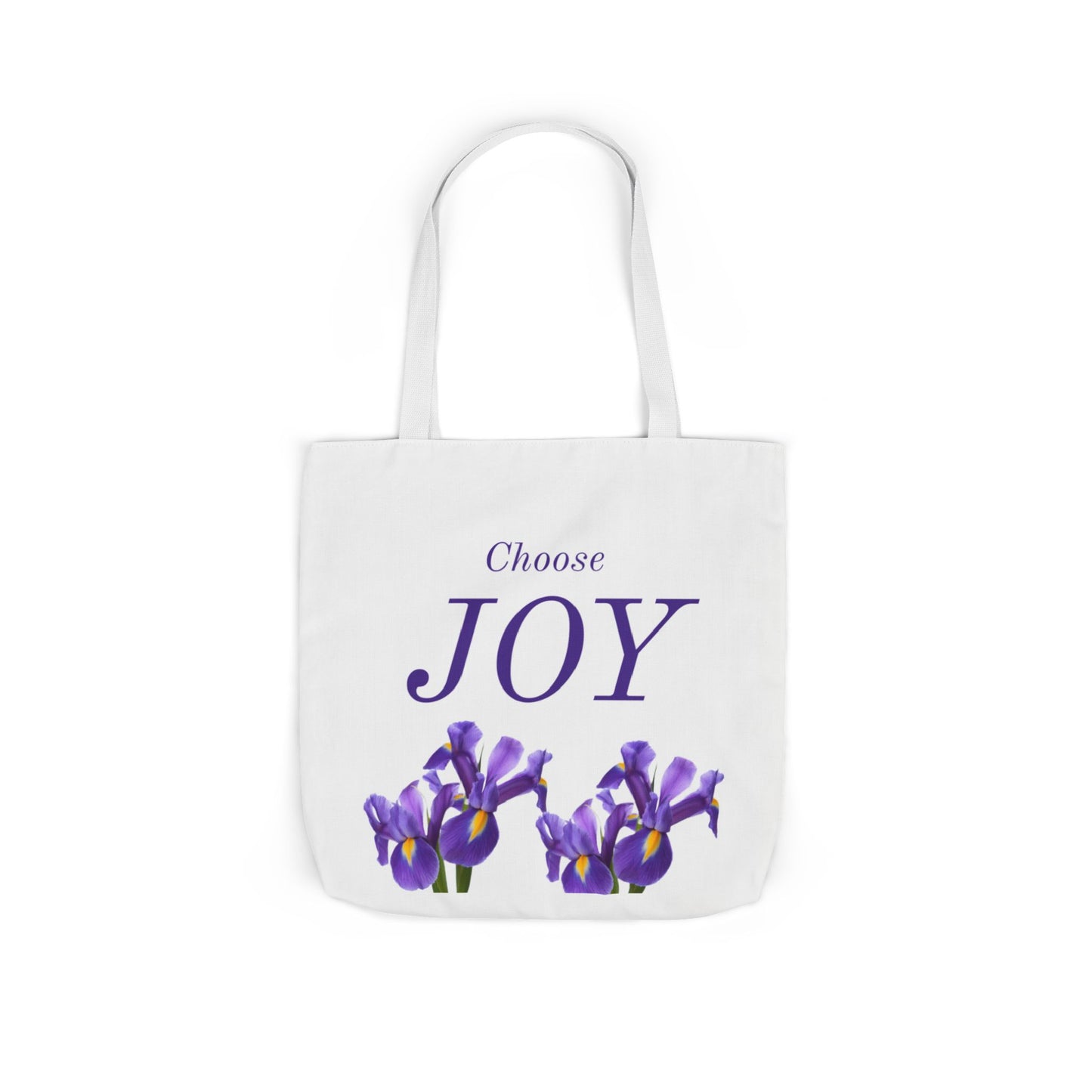 Choose Joy Floral Canvas Tote Bag with 5-Color Straps