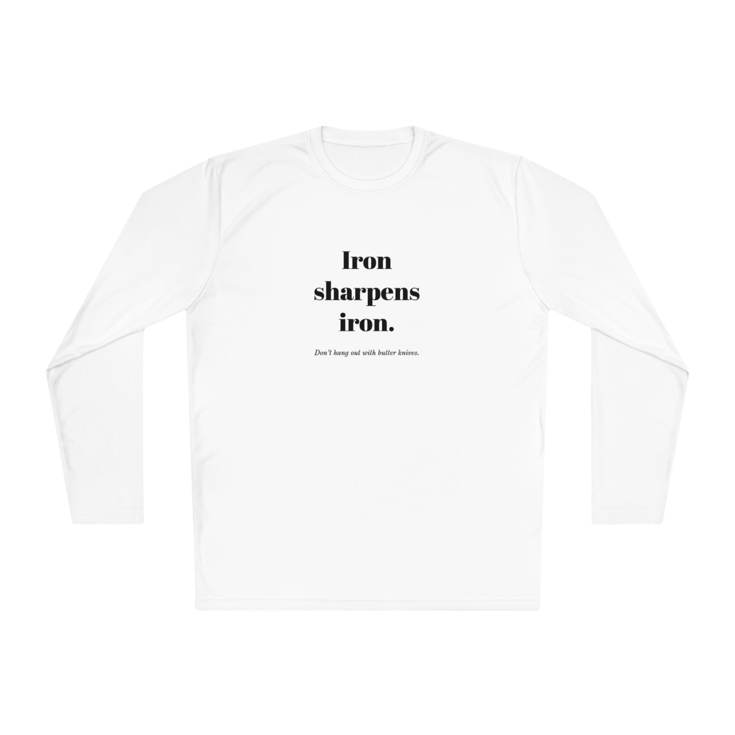 Unisex Lightweight Long Sleeve Tee - Iron Sharpens Iron