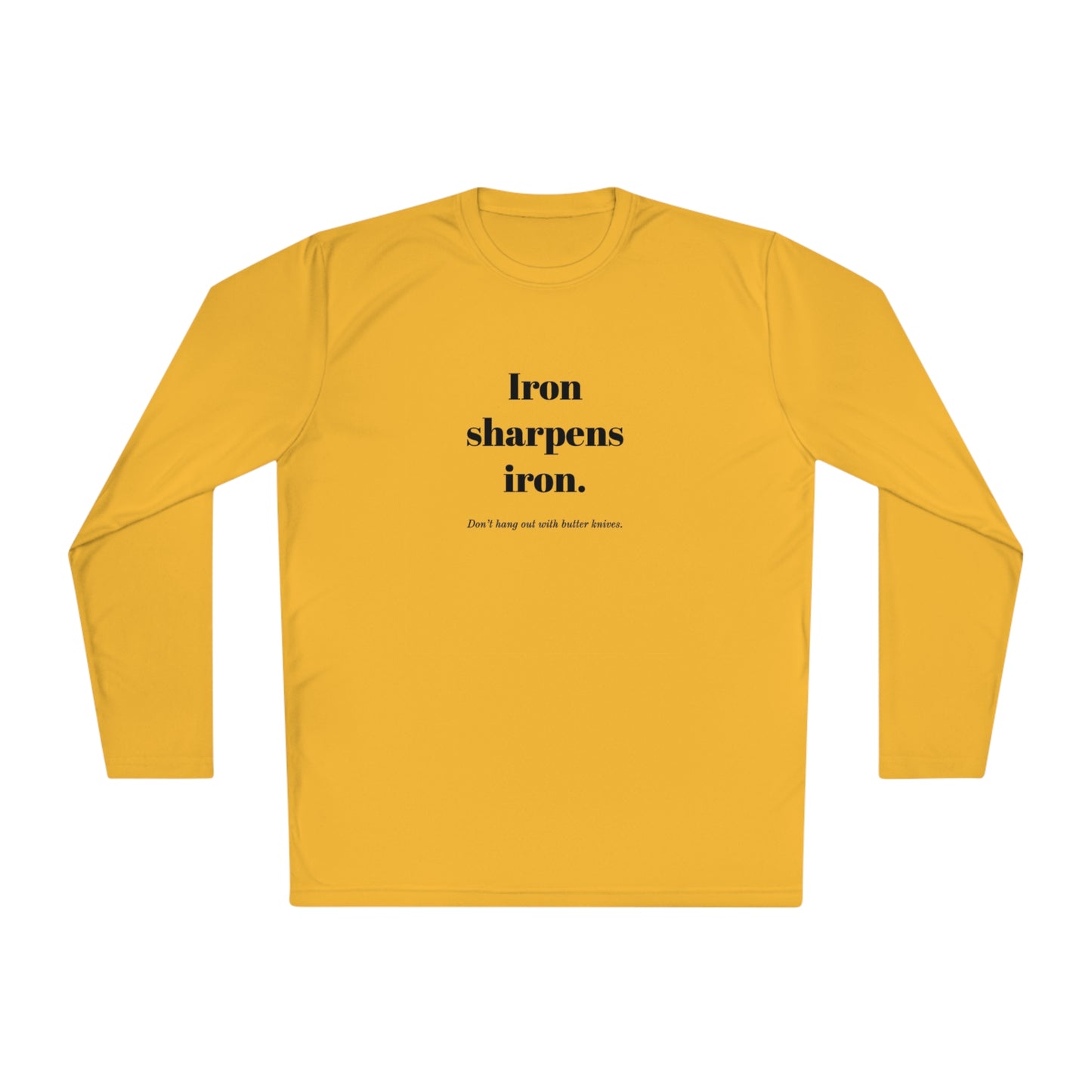 Unisex Lightweight Long Sleeve Tee - Iron Sharpens Iron