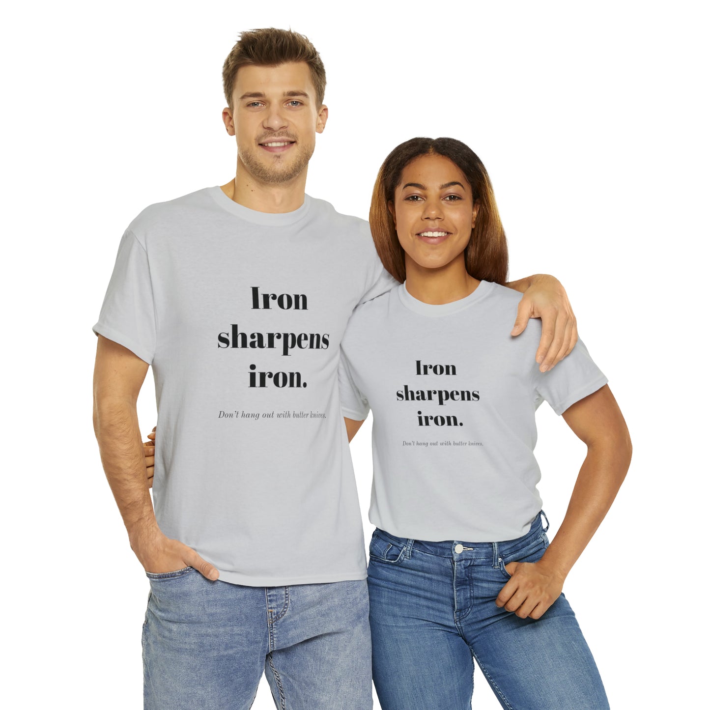 Unisex Heavy Cotton Tee - Iron Sharpens Iron.