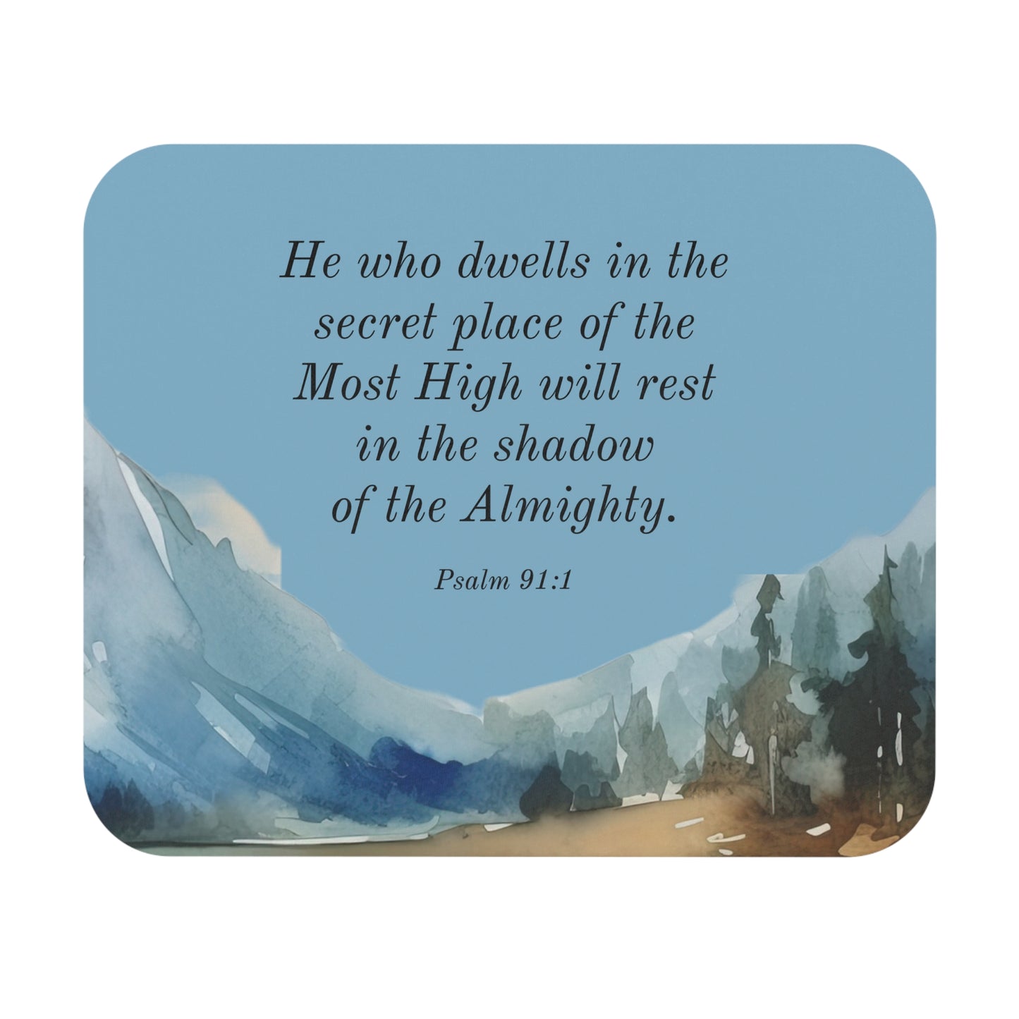 Mouse Pad (Rectangle) - Rest in the Shadow of the Almighty