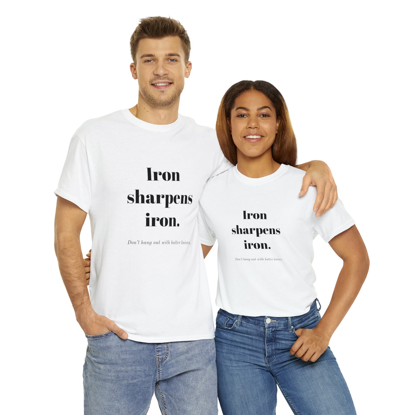 Unisex Heavy Cotton Tee - Iron Sharpens Iron.