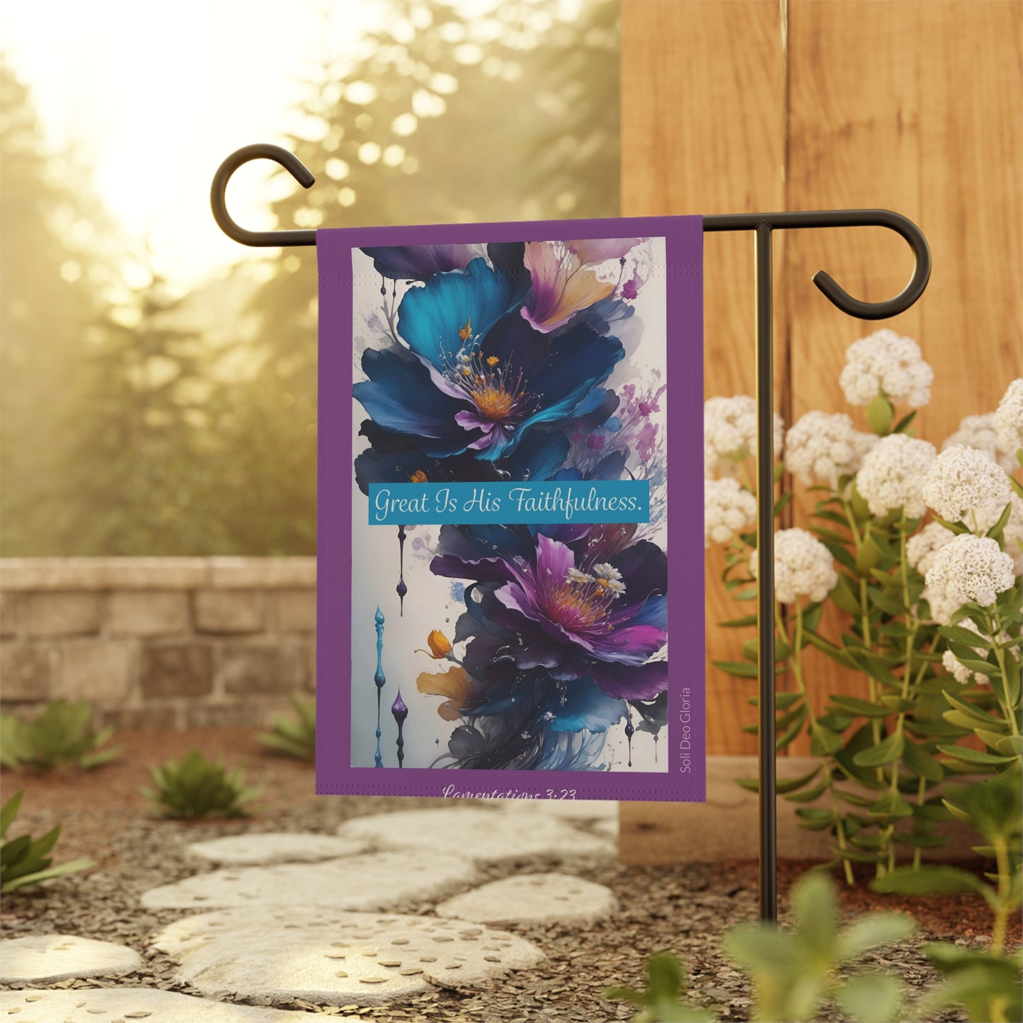 Garden & House Banner - Great Is His Faithfulness