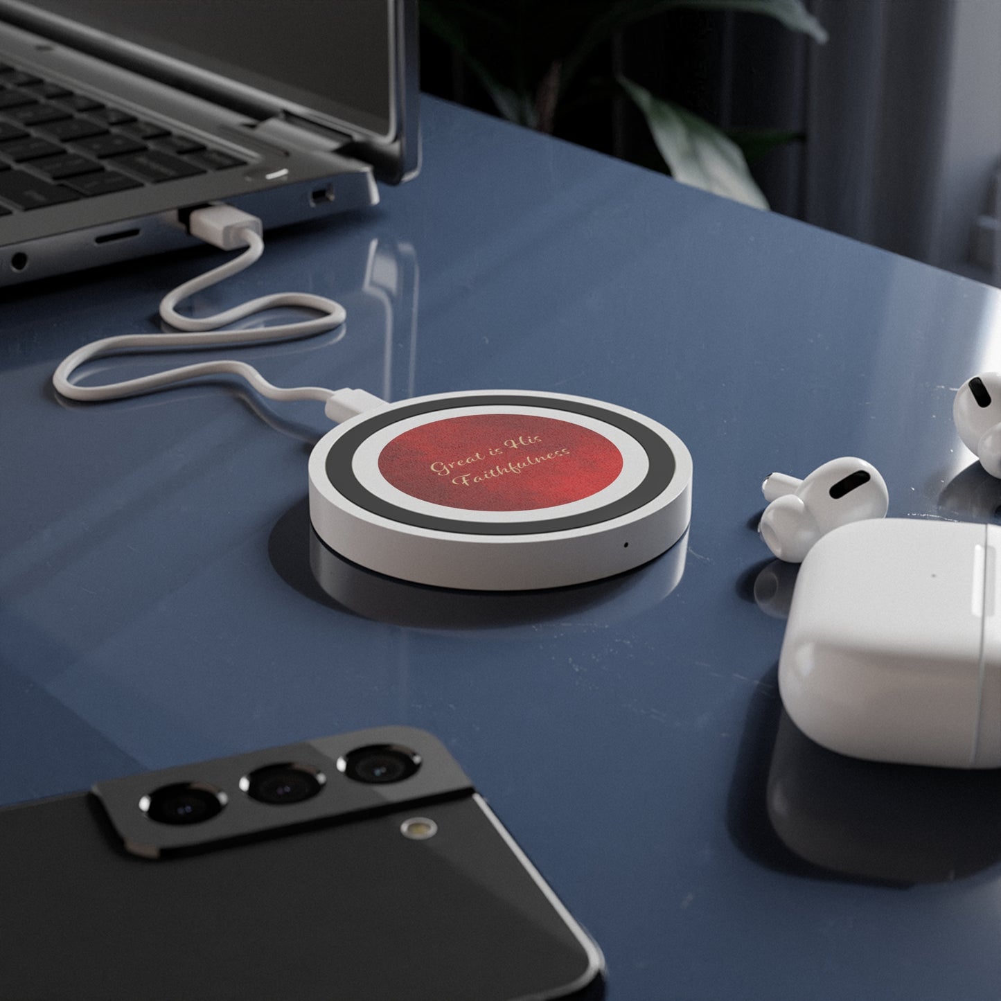 Quake Wireless Charging Pad - Great is His Faithfulness