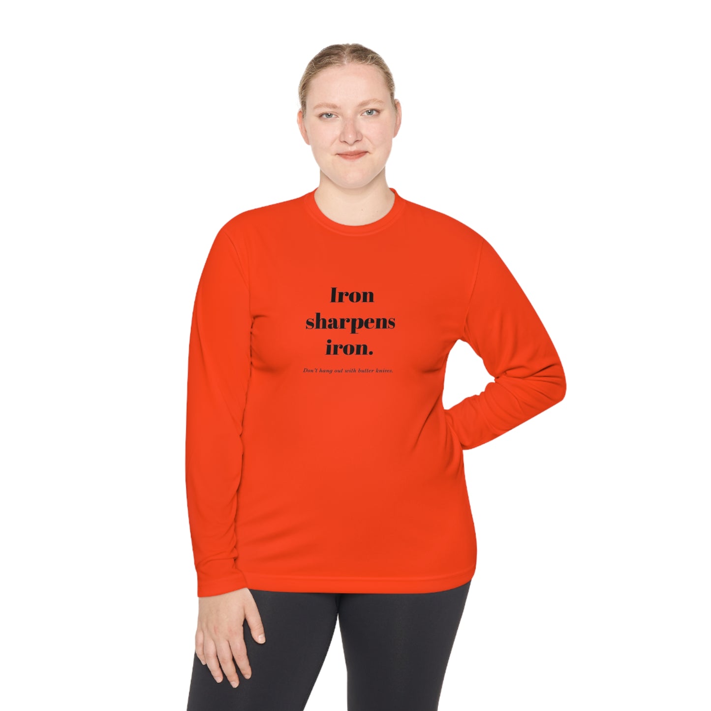 Unisex Lightweight Long Sleeve Tee - Iron Sharpens Iron