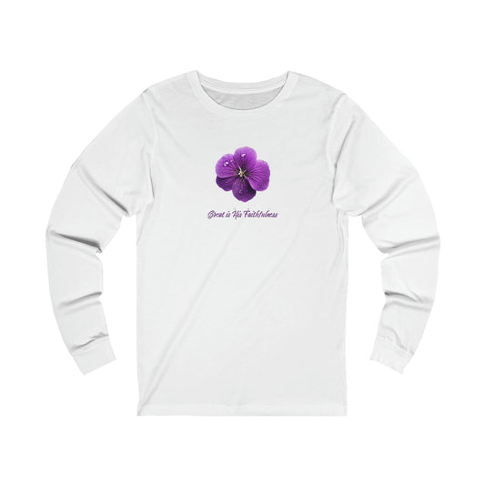 Jersey Long Sleeve Tee - Great Is His Faithfulness