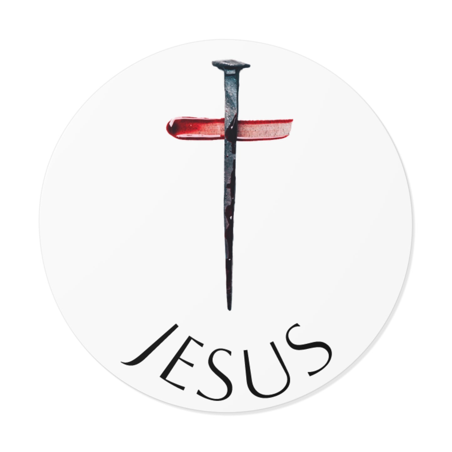 Round Vinyl Stickers - Jesus