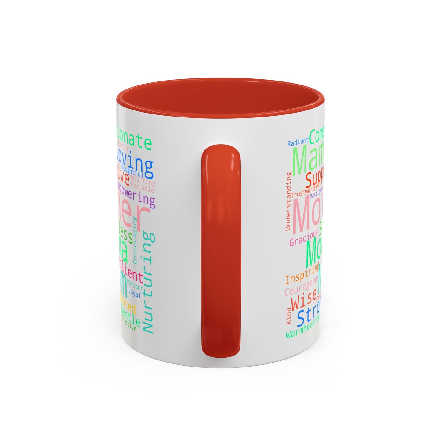 “Mom in Every Word” Color Accent Mug – Perfect Gift for Mother’s Day, Birthday & More