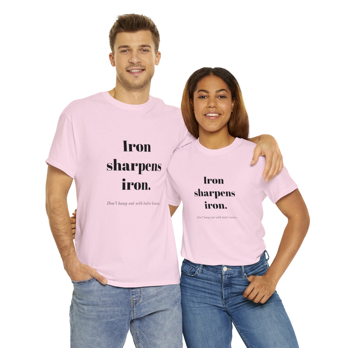 Unisex Heavy Cotton Tee - Iron Sharpens Iron.