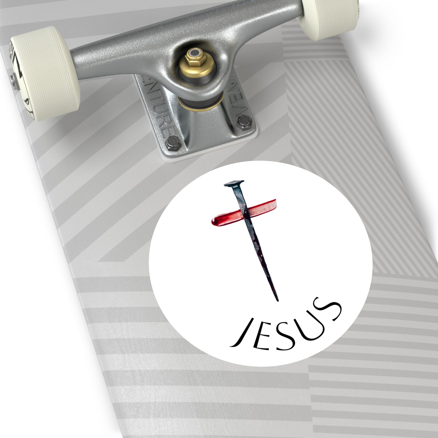 Round Vinyl Stickers - Jesus