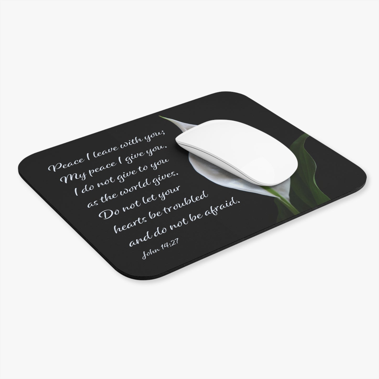 Mouse Pad (Rectangle) - Do Not Let Your Hearts Be Troubled