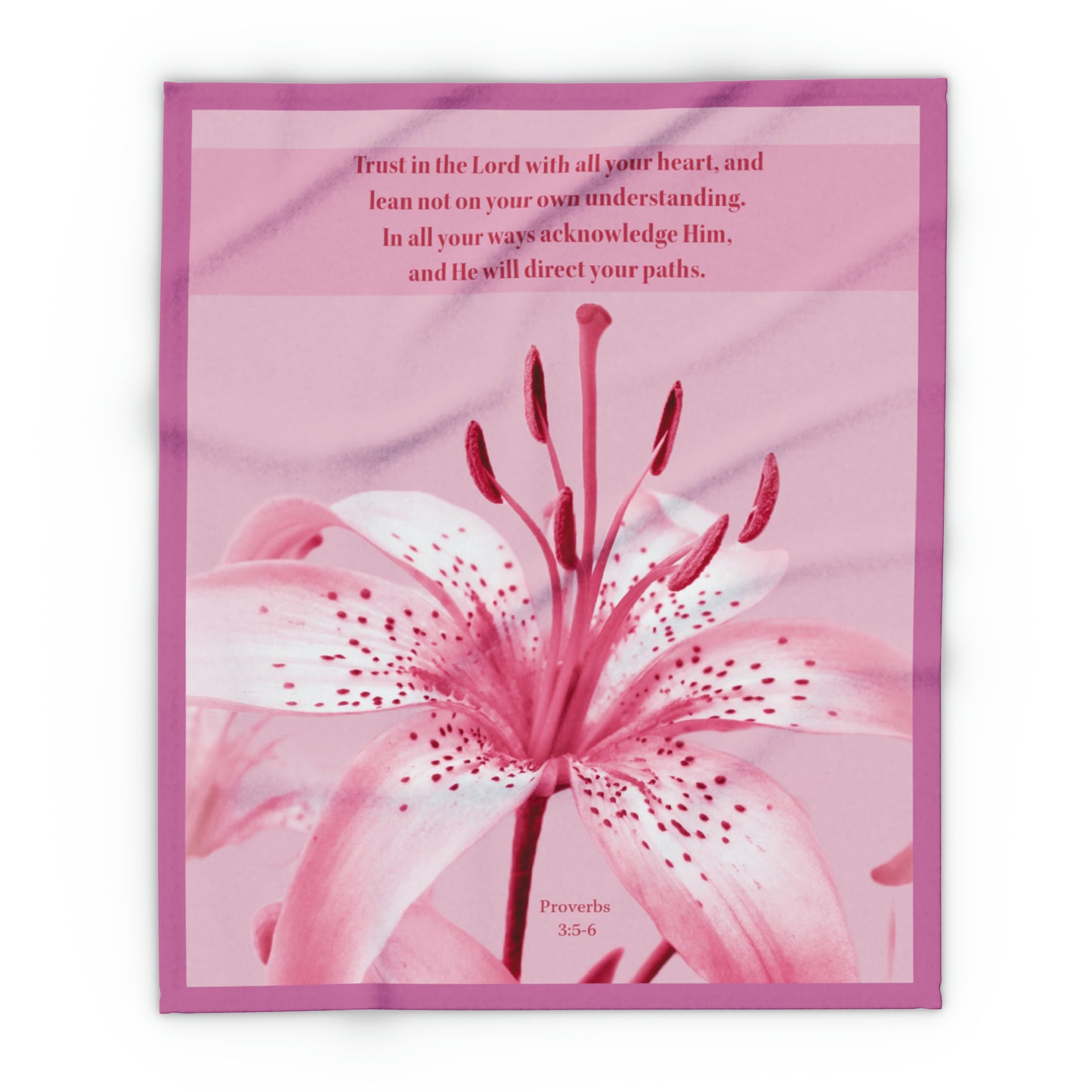 Arctic Fleece Blanket - Trust in the Lord With All of Your Heart