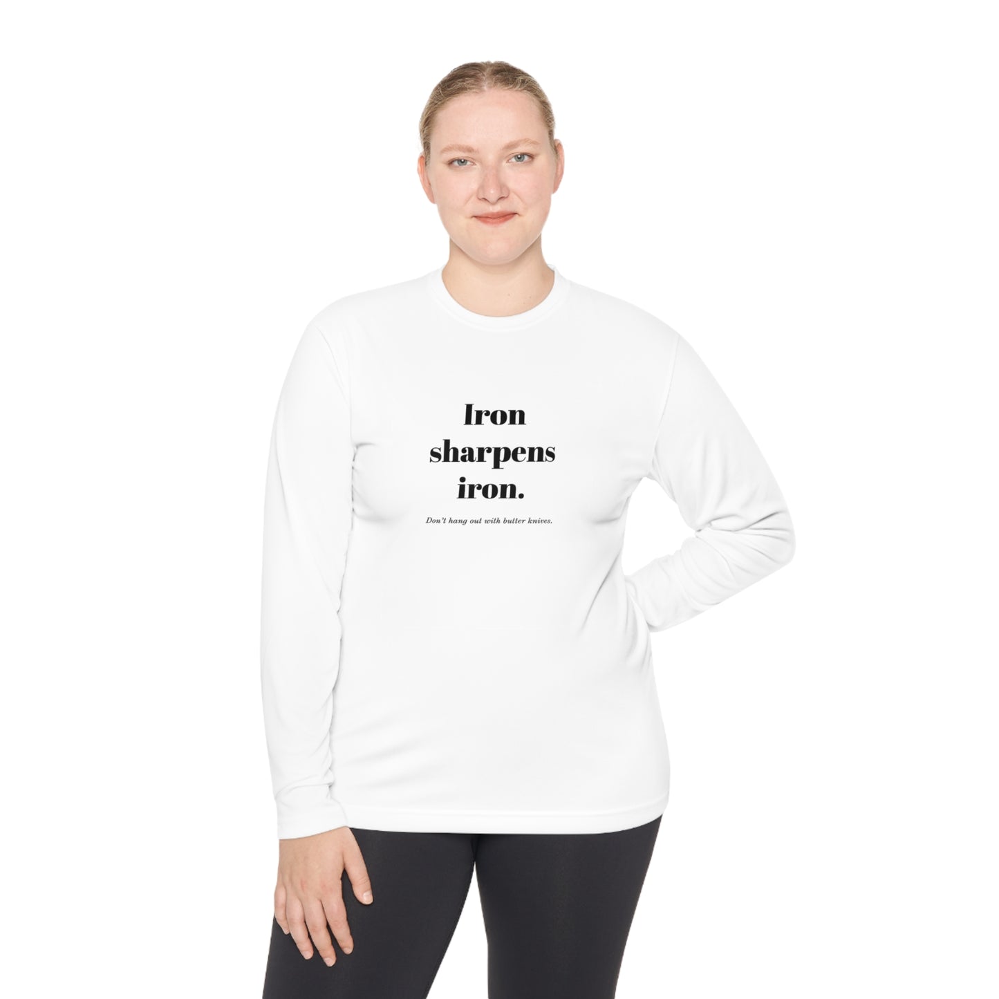 Unisex Lightweight Long Sleeve Tee - Iron Sharpens Iron