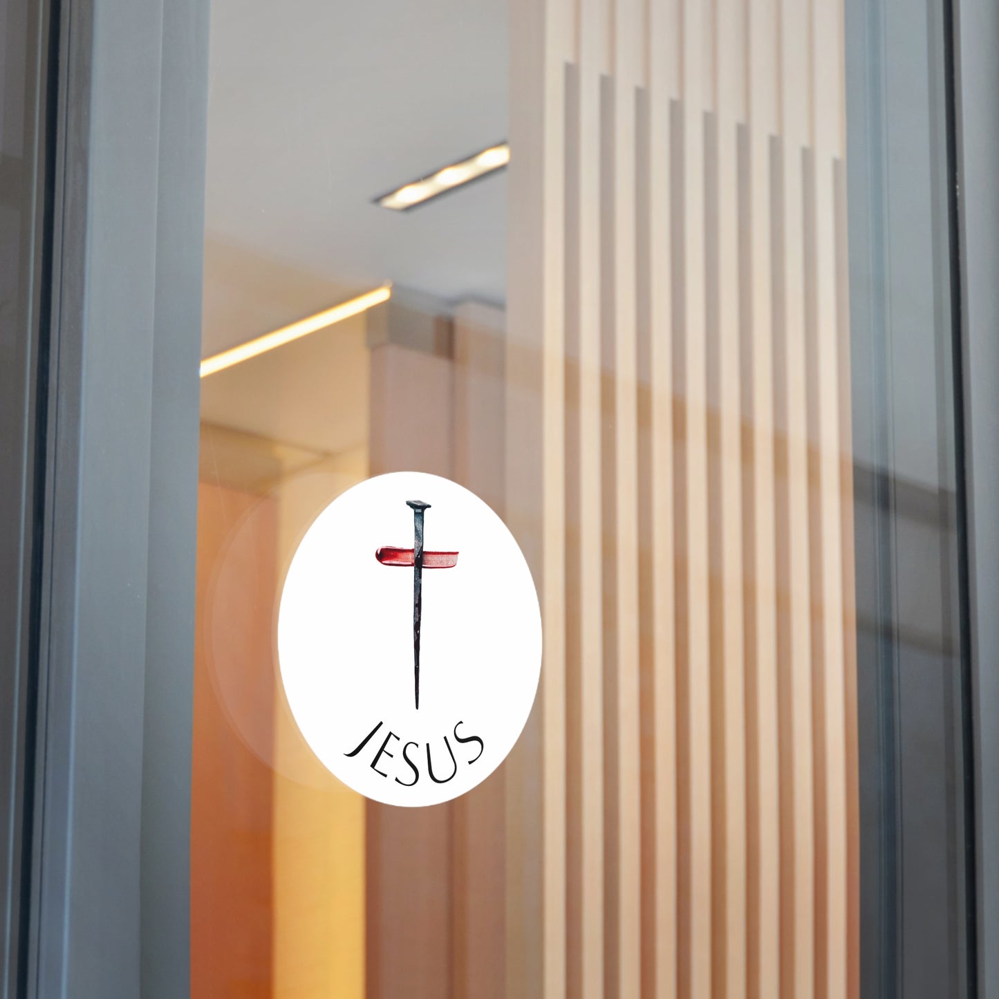 Round Vinyl Stickers - Jesus