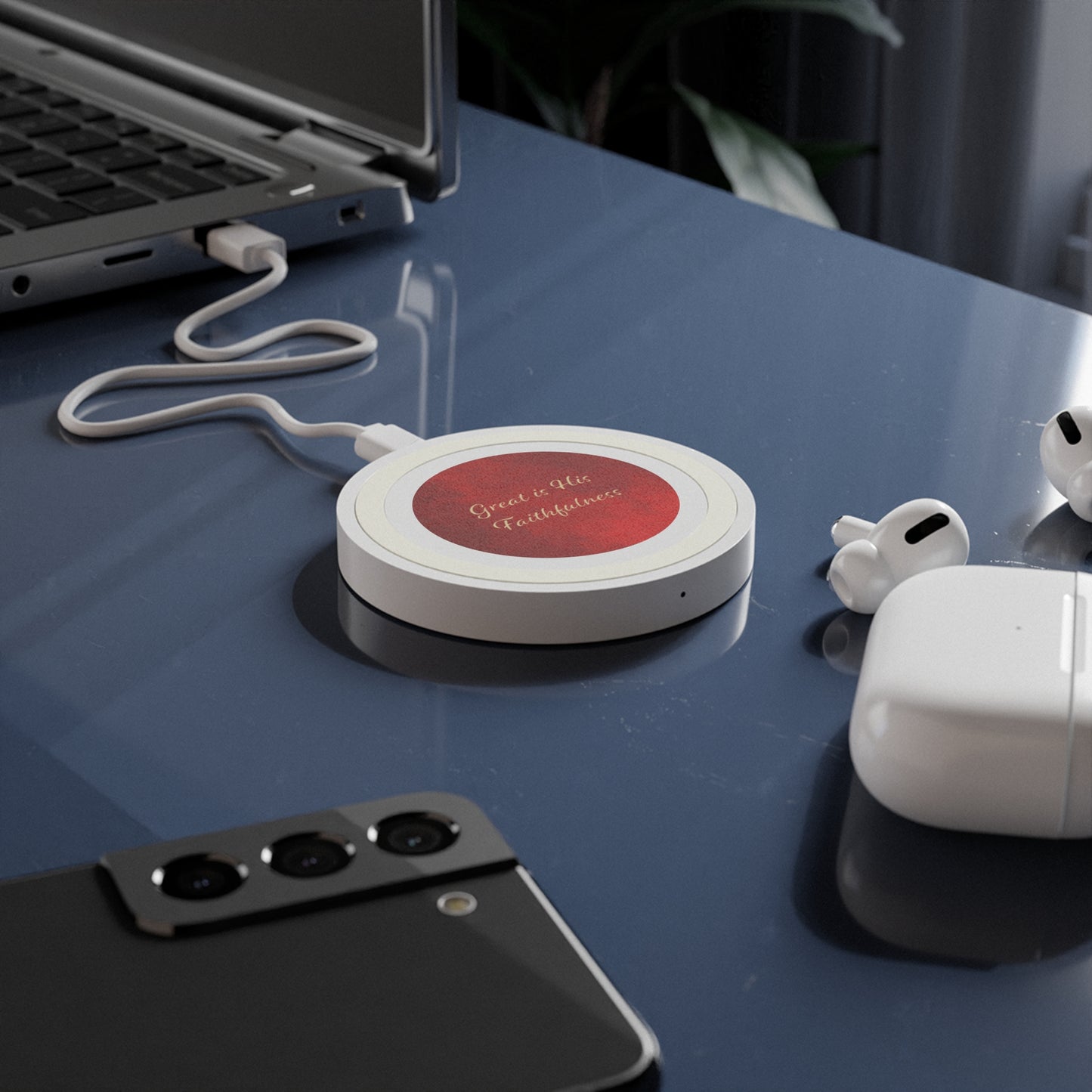 Quake Wireless Charging Pad - Great is His Faithfulness