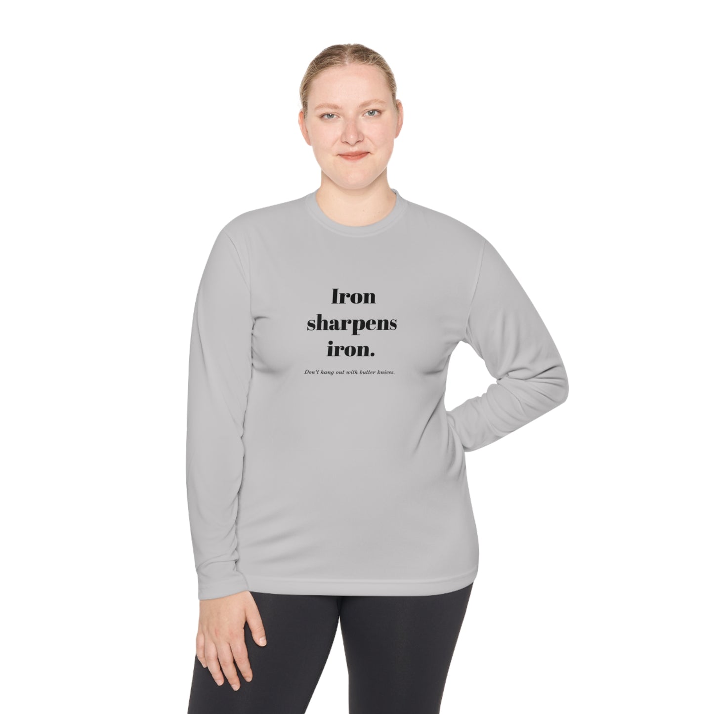 Unisex Lightweight Long Sleeve Tee - Iron Sharpens Iron