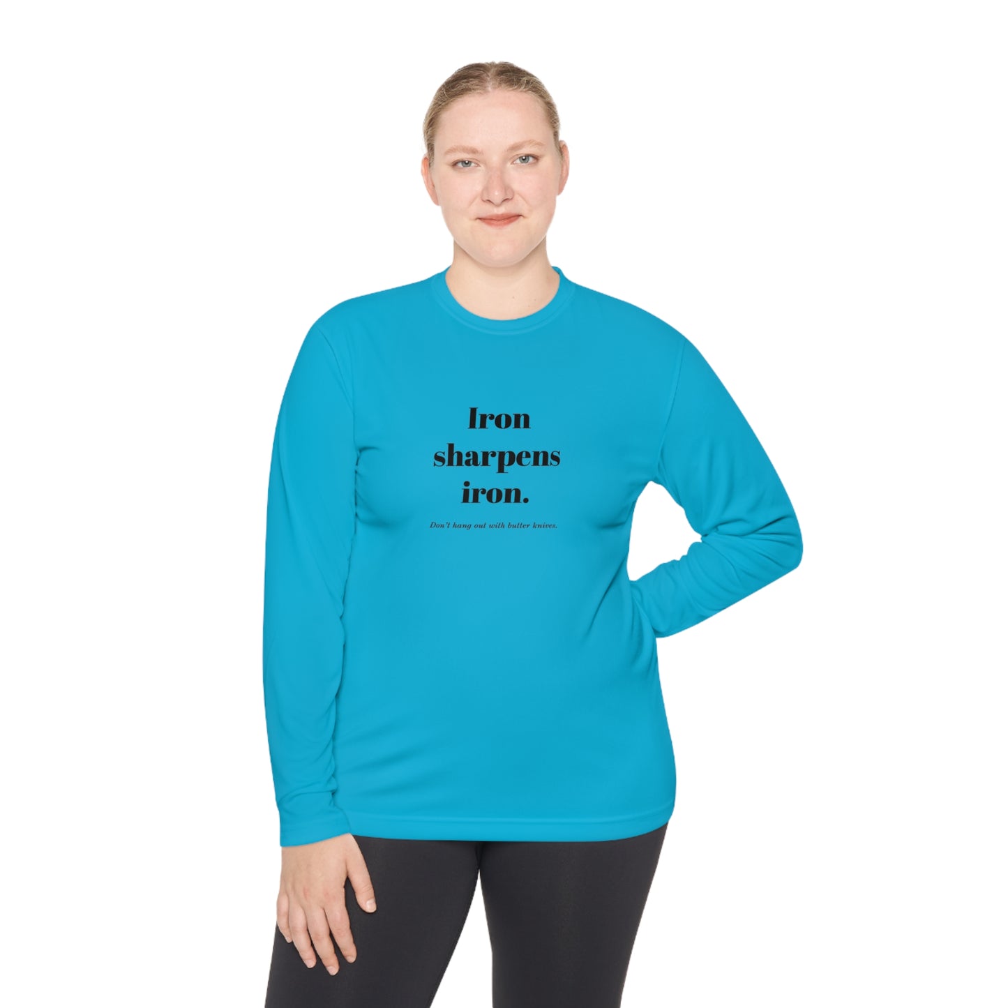 Unisex Lightweight Long Sleeve Tee - Iron Sharpens Iron