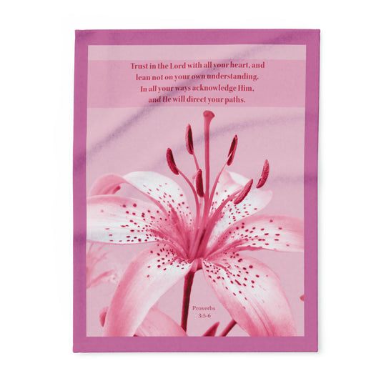 Arctic Fleece Blanket - Trust in the Lord With All of Your Heart