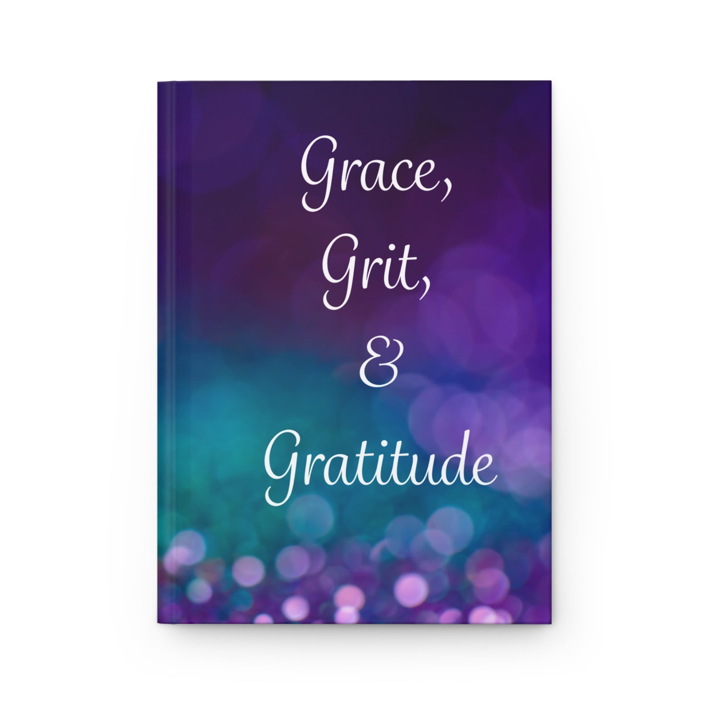 Hardcover Journal - Grace, Grit, & Gratitude with Purple Sparkle