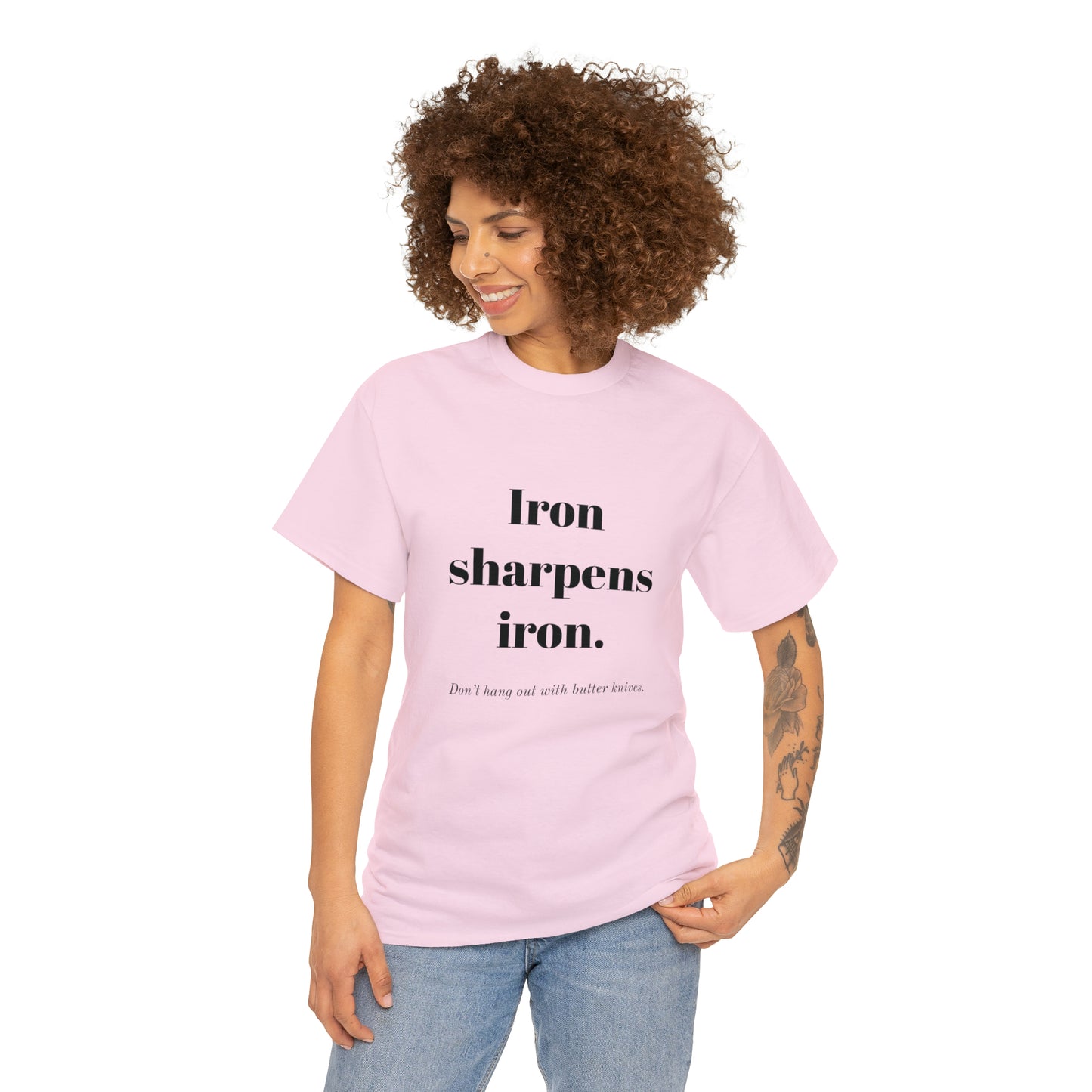 Unisex Heavy Cotton Tee - Iron Sharpens Iron.