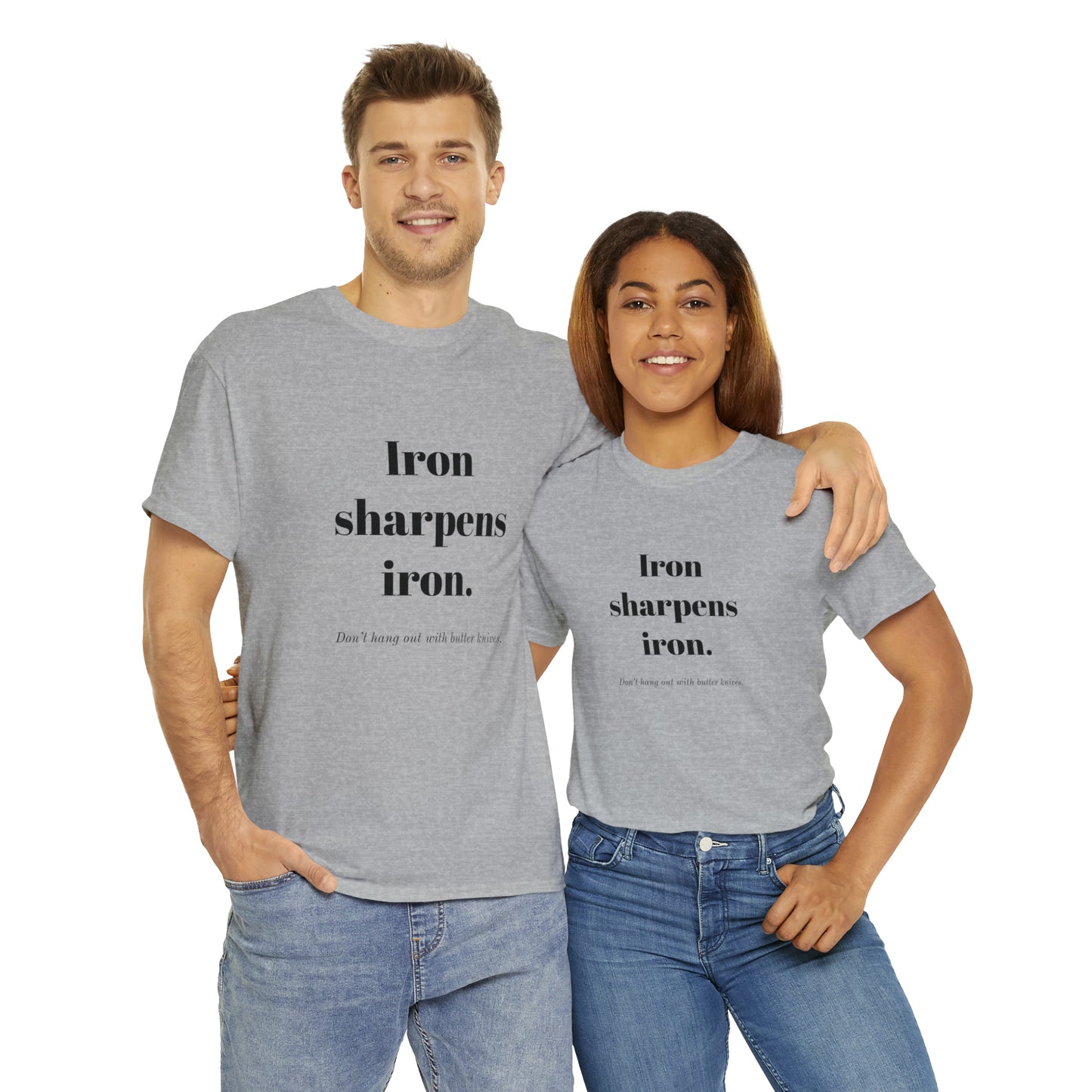 Unisex Heavy Cotton Tee - Iron Sharpens Iron.