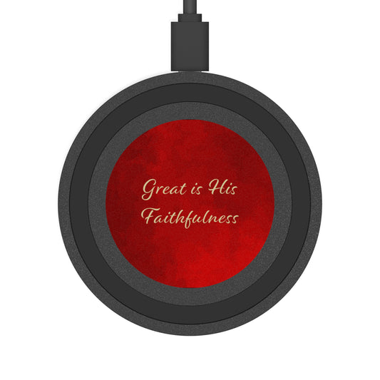 Quake Wireless Charging Pad - Great is His Faithfulness