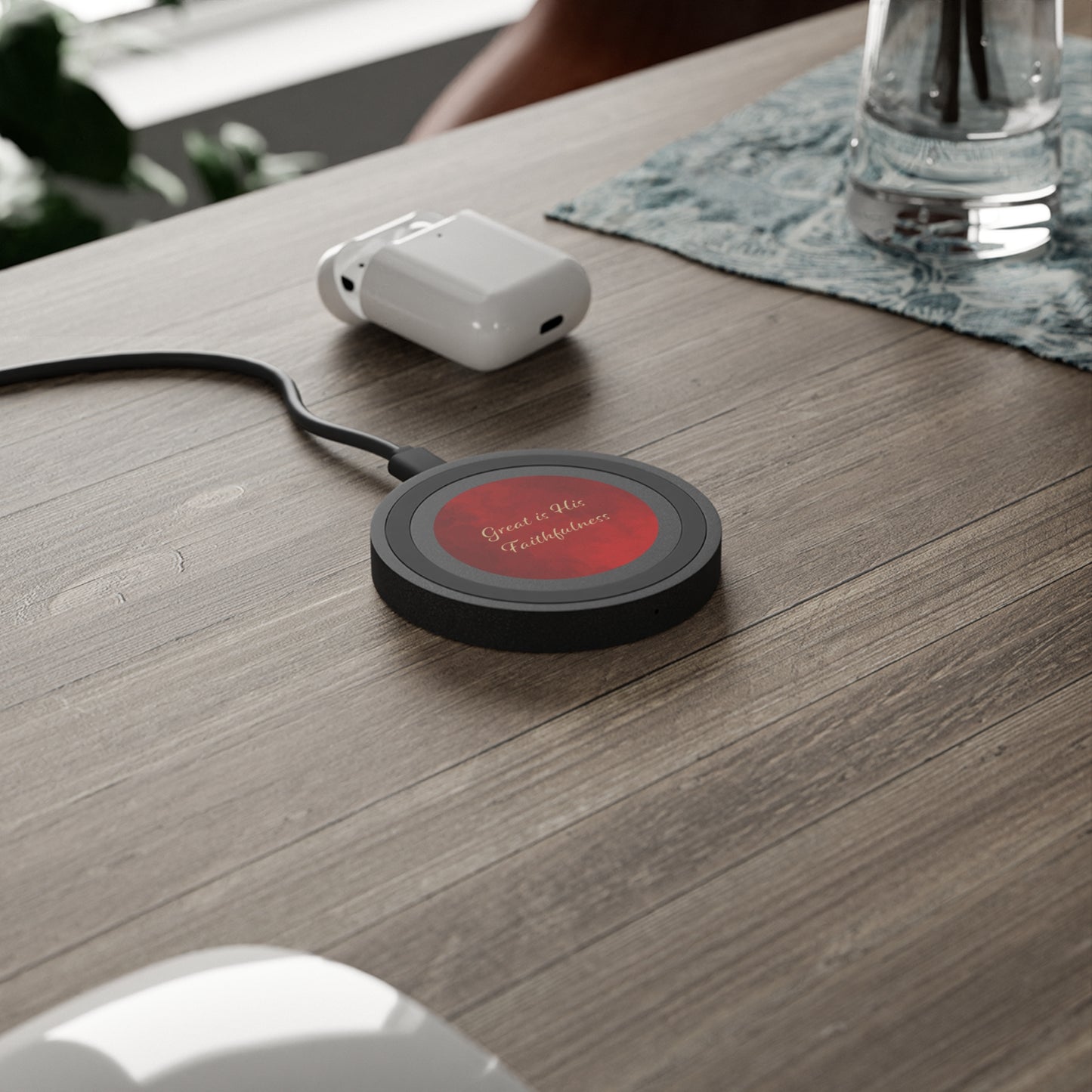 Quake Wireless Charging Pad - Great is His Faithfulness