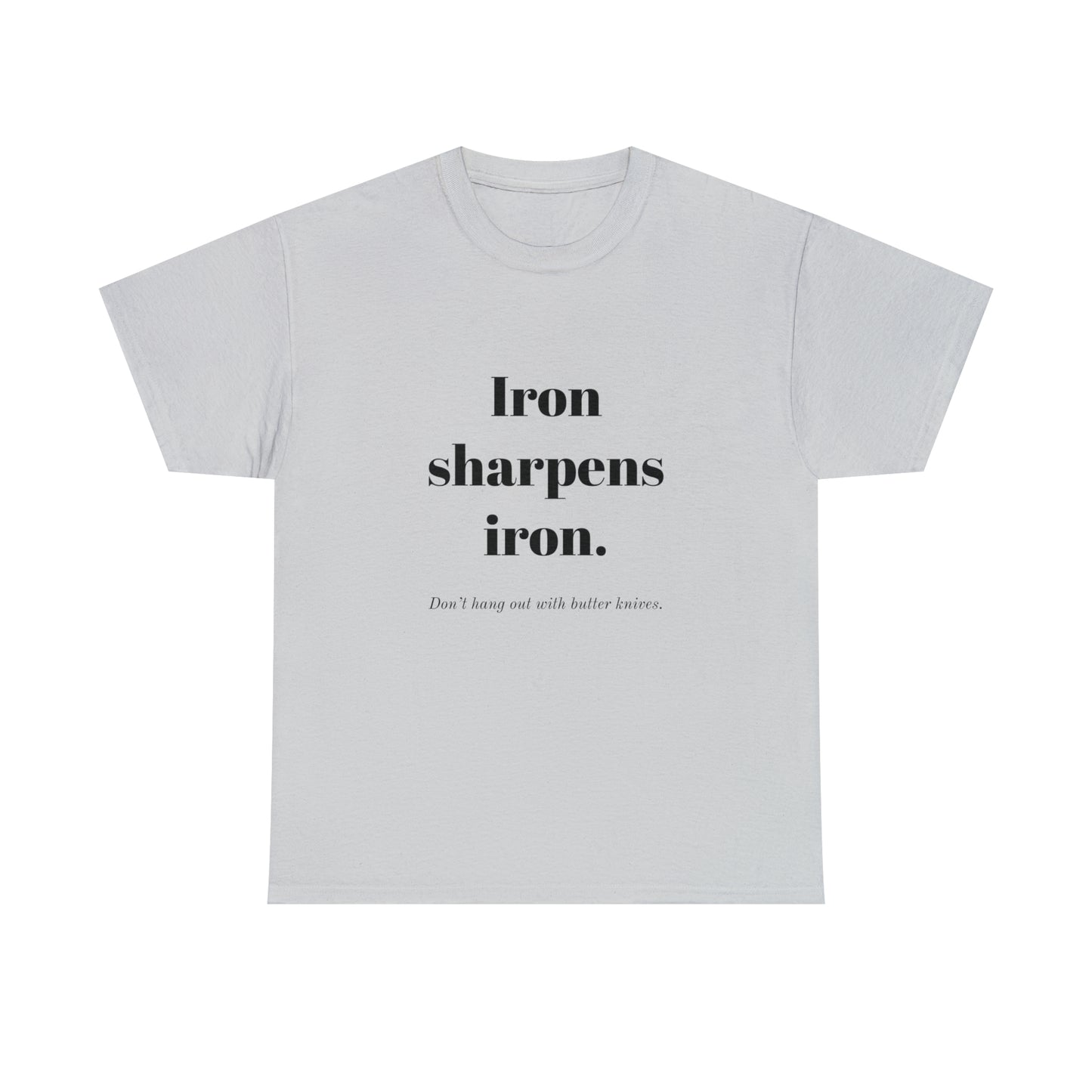 Unisex Heavy Cotton Tee - Iron Sharpens Iron.