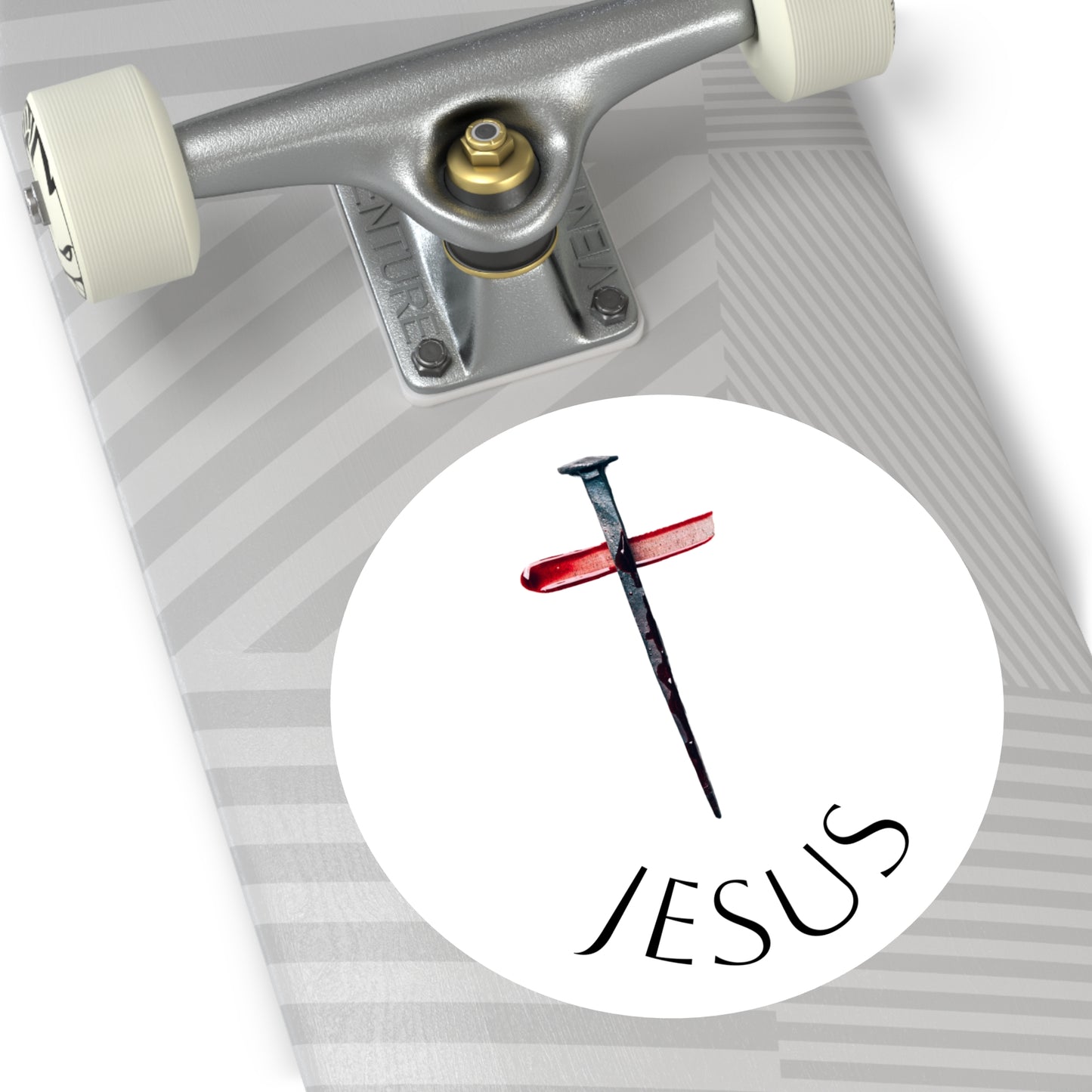 Round Vinyl Stickers - Jesus