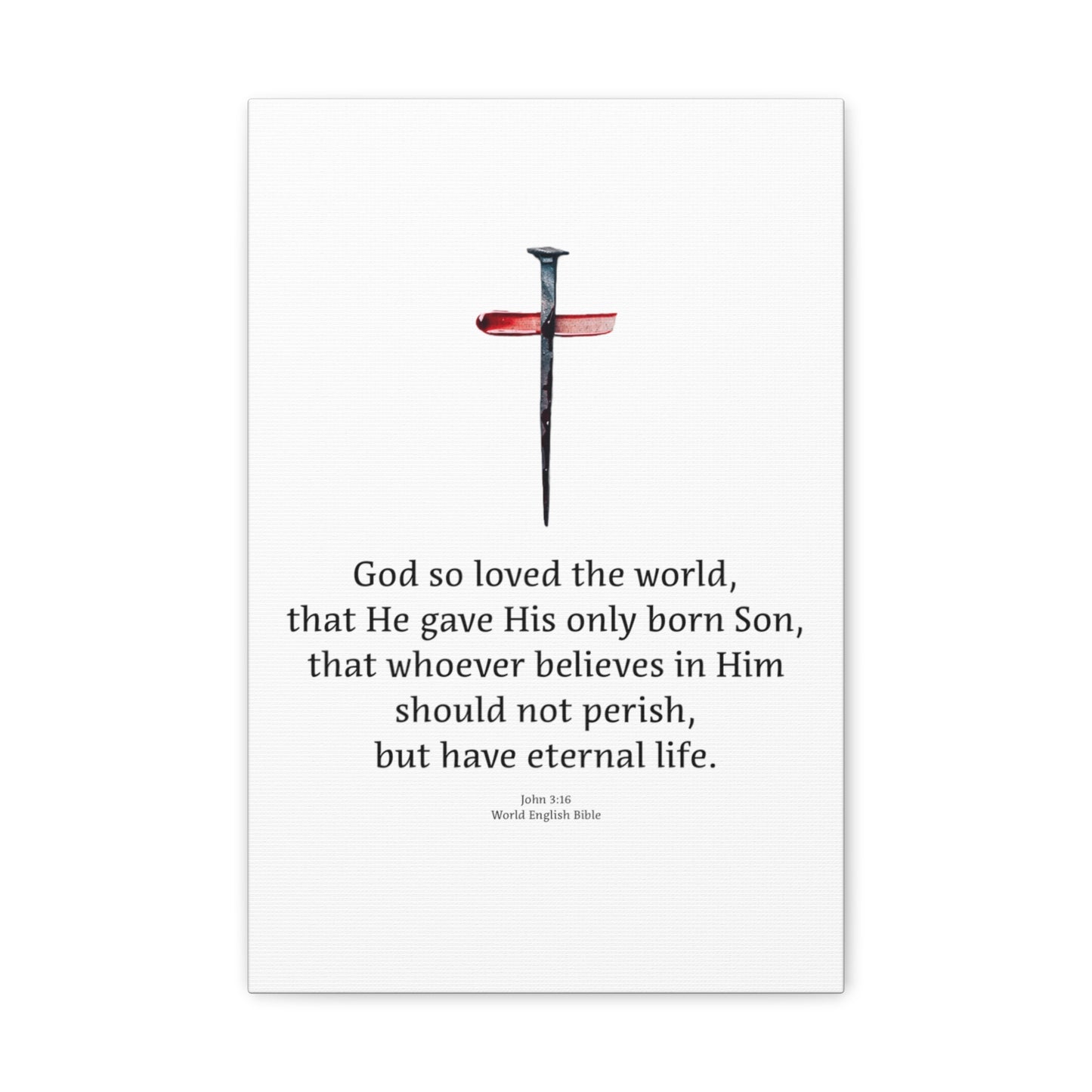 Canvas Gallery Wraps - John 3:16 - God So Loved The World