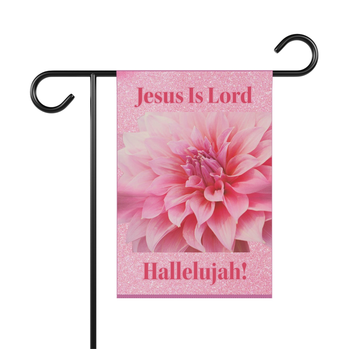 Garden & House Banner - Jesus Is Lord - Pink