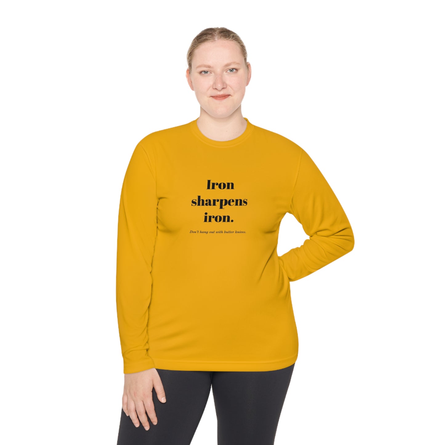 Unisex Lightweight Long Sleeve Tee - Iron Sharpens Iron