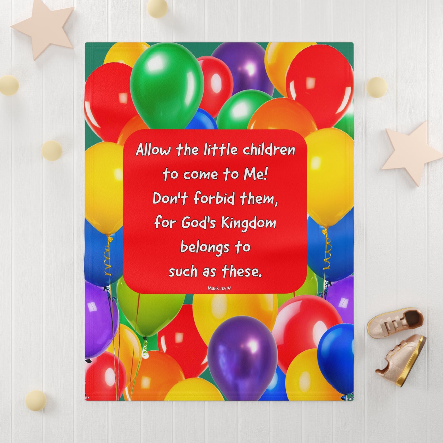 Soft Fleece Baby Blanket - Let the Little Children Come to Me!