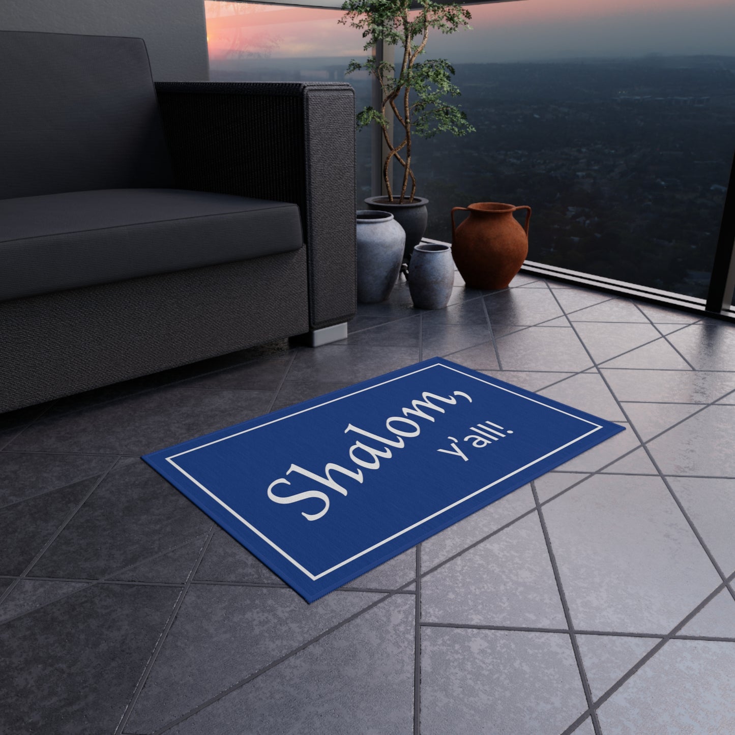 Outdoor Rug - Shalom' Y'all!