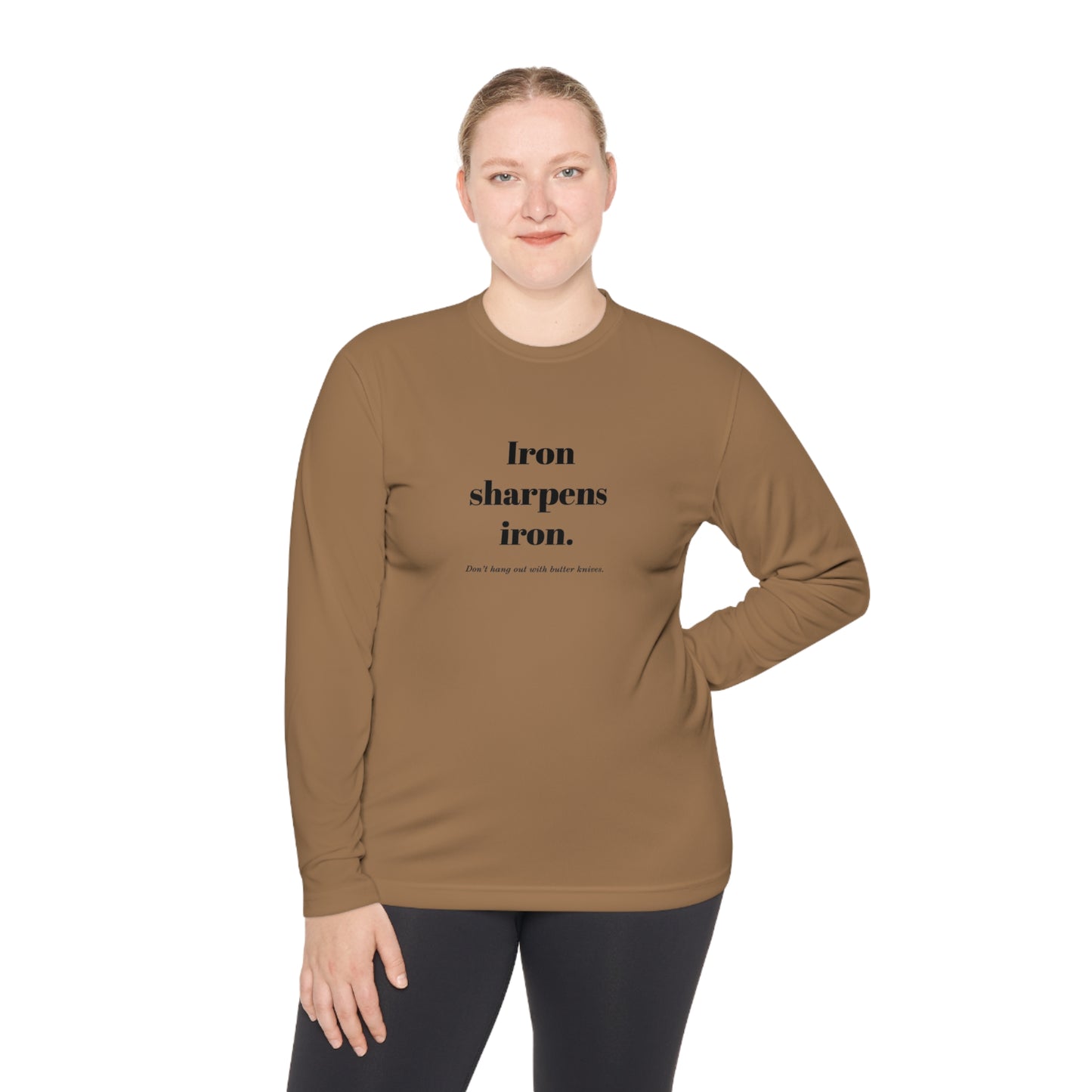 Unisex Lightweight Long Sleeve Tee - Iron Sharpens Iron