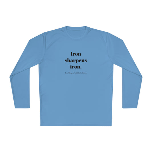 Unisex Lightweight Long Sleeve Tee - Iron Sharpens Iron