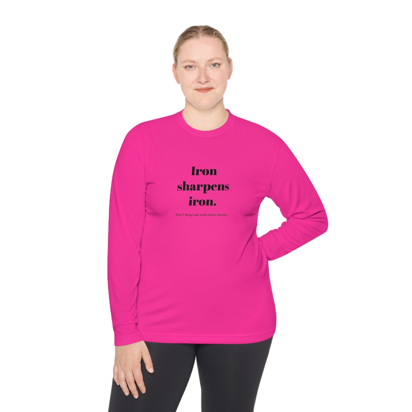 Unisex Lightweight Long Sleeve Tee - Iron Sharpens Iron