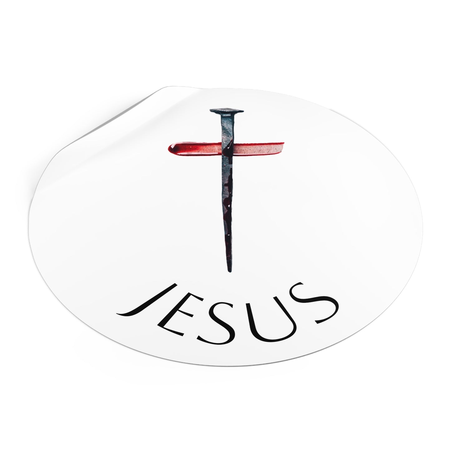 Round Vinyl Stickers - Jesus
