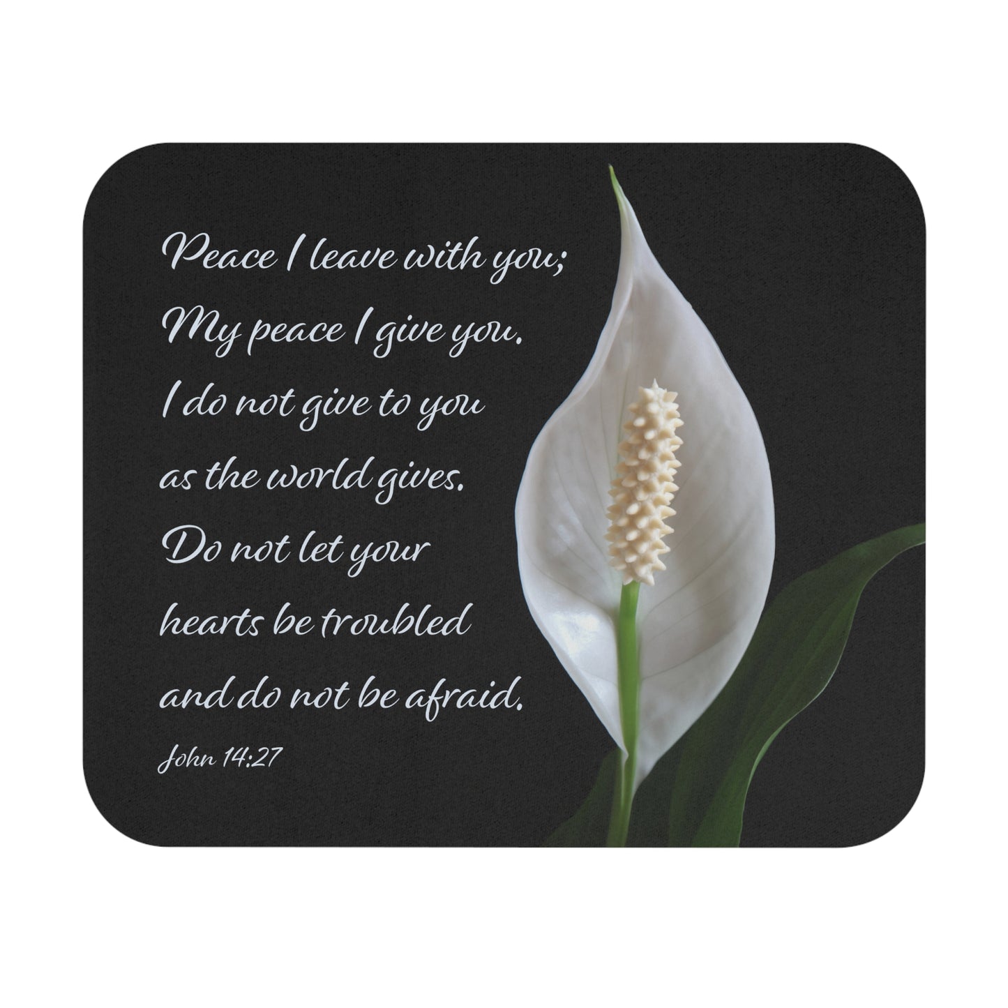 Mouse Pad (Rectangle) - Do Not Let Your Hearts Be Troubled