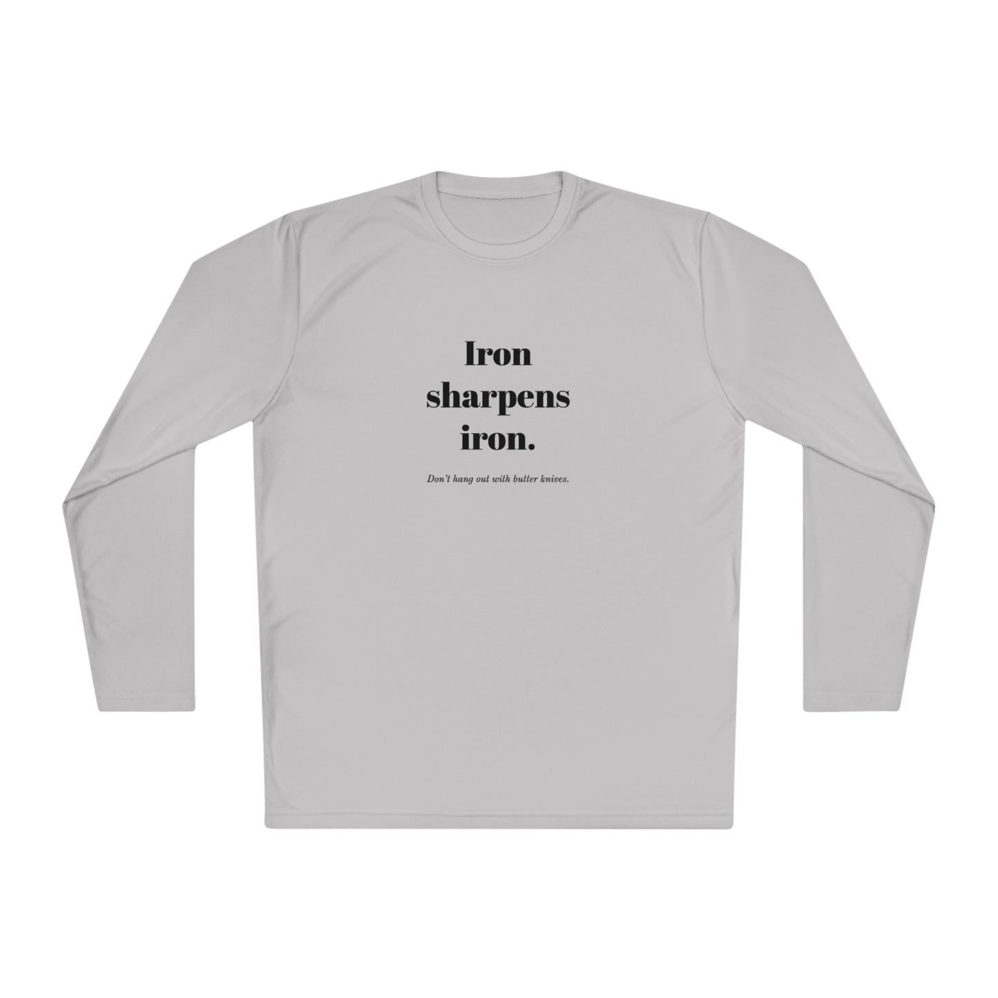Unisex Lightweight Long Sleeve Tee - Iron Sharpens Iron