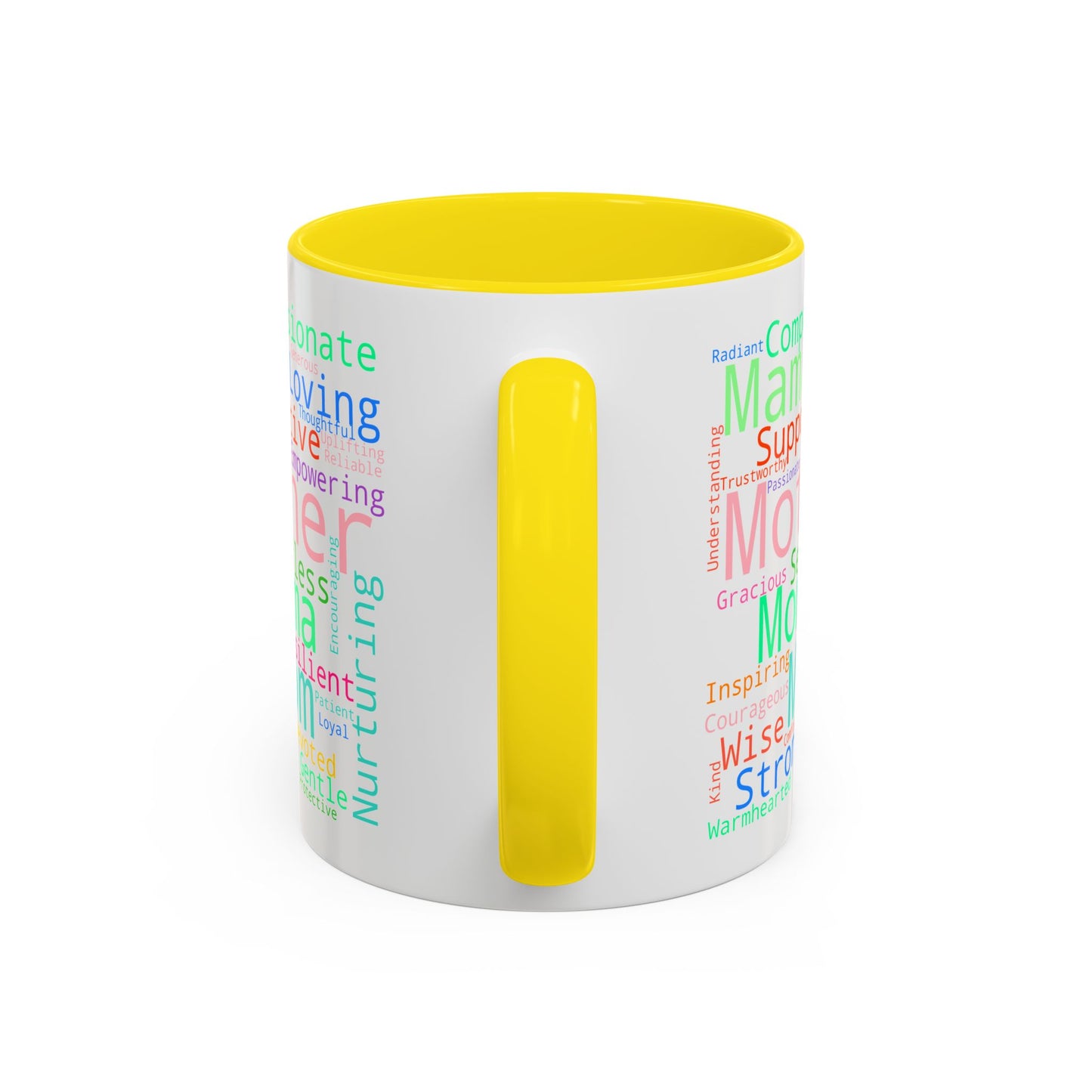 “Mom in Every Word” Color Accent Mug – Perfect Gift for Mother’s Day, Birthday & More