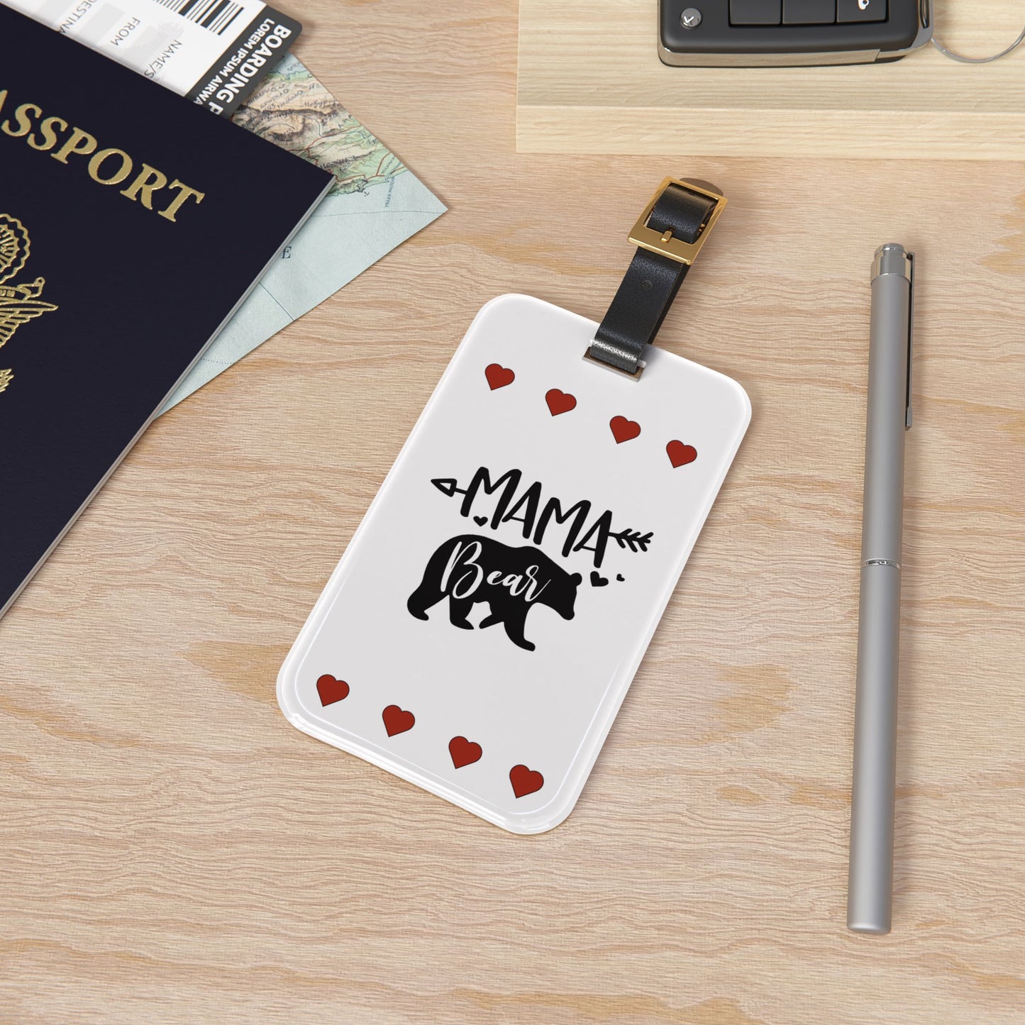 Mama Bear Luggage Tag - Travel Accessory for Moms - Perfect Gift for Mother’s Day and Adventurers