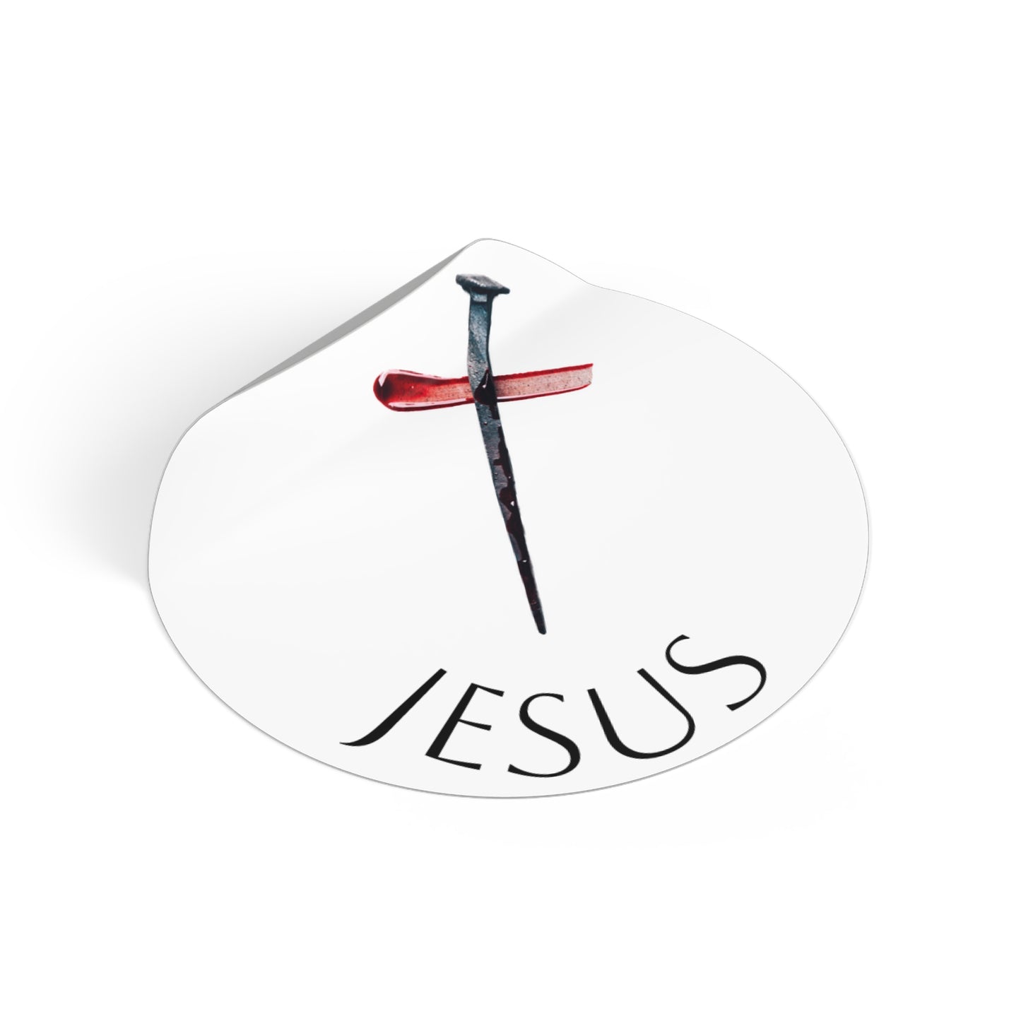 Round Vinyl Stickers - Jesus